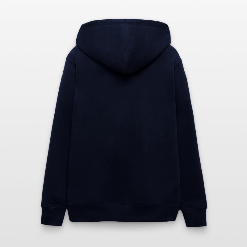 Snowman in Santa Claus look in winter