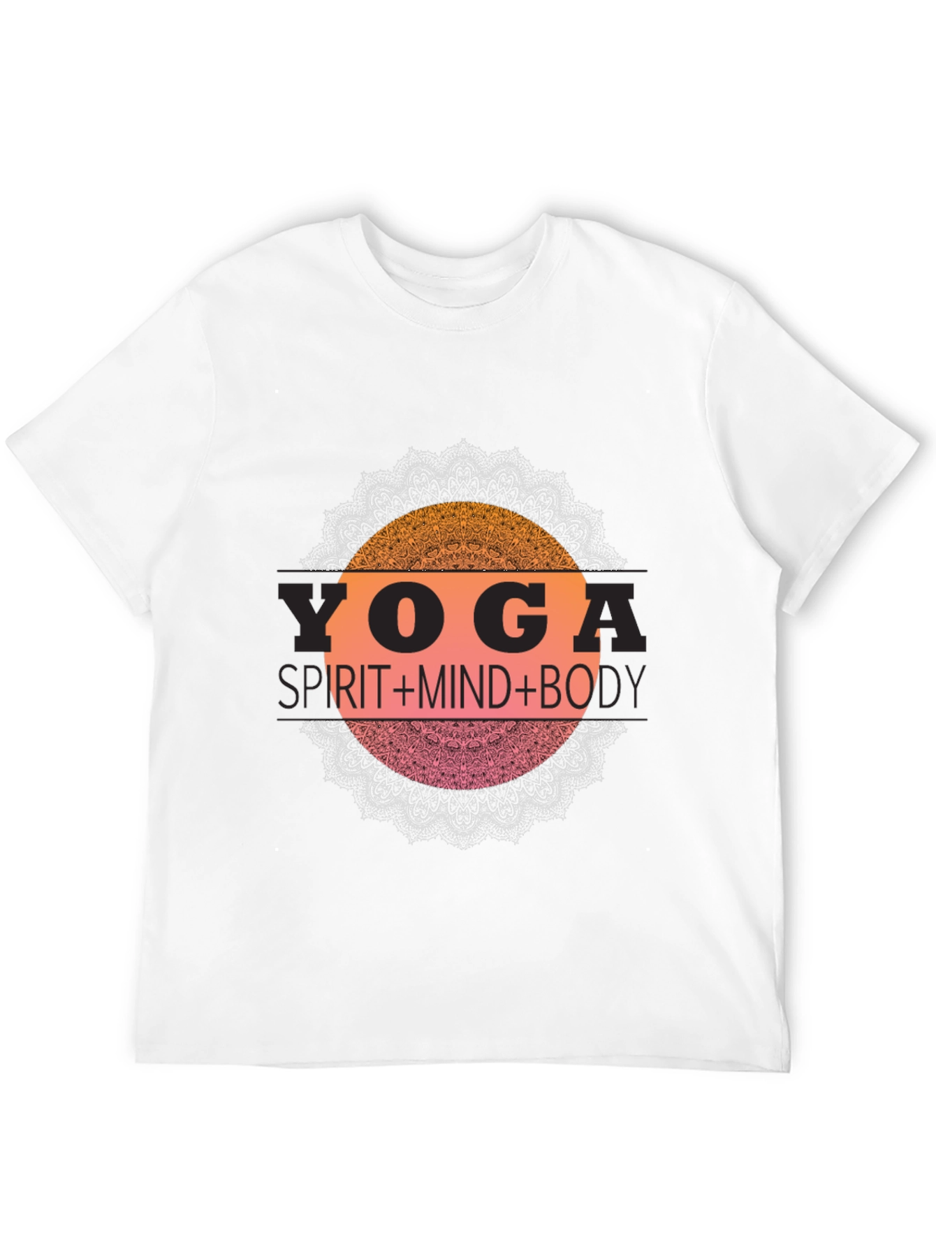Yoga Spirit Mind Body Black T-Shirt