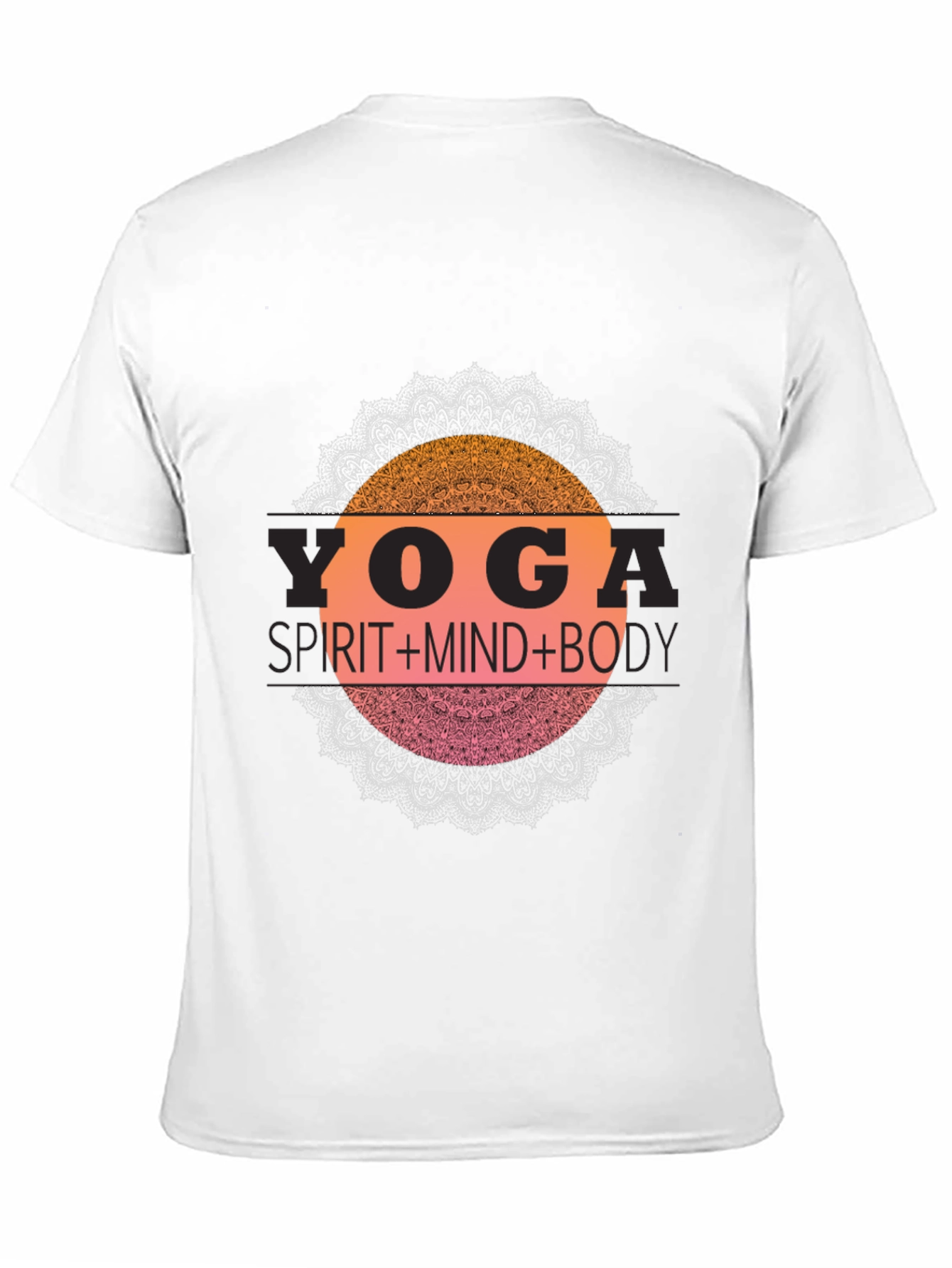 Yoga Spirit Mind Body Black T-Shirt
