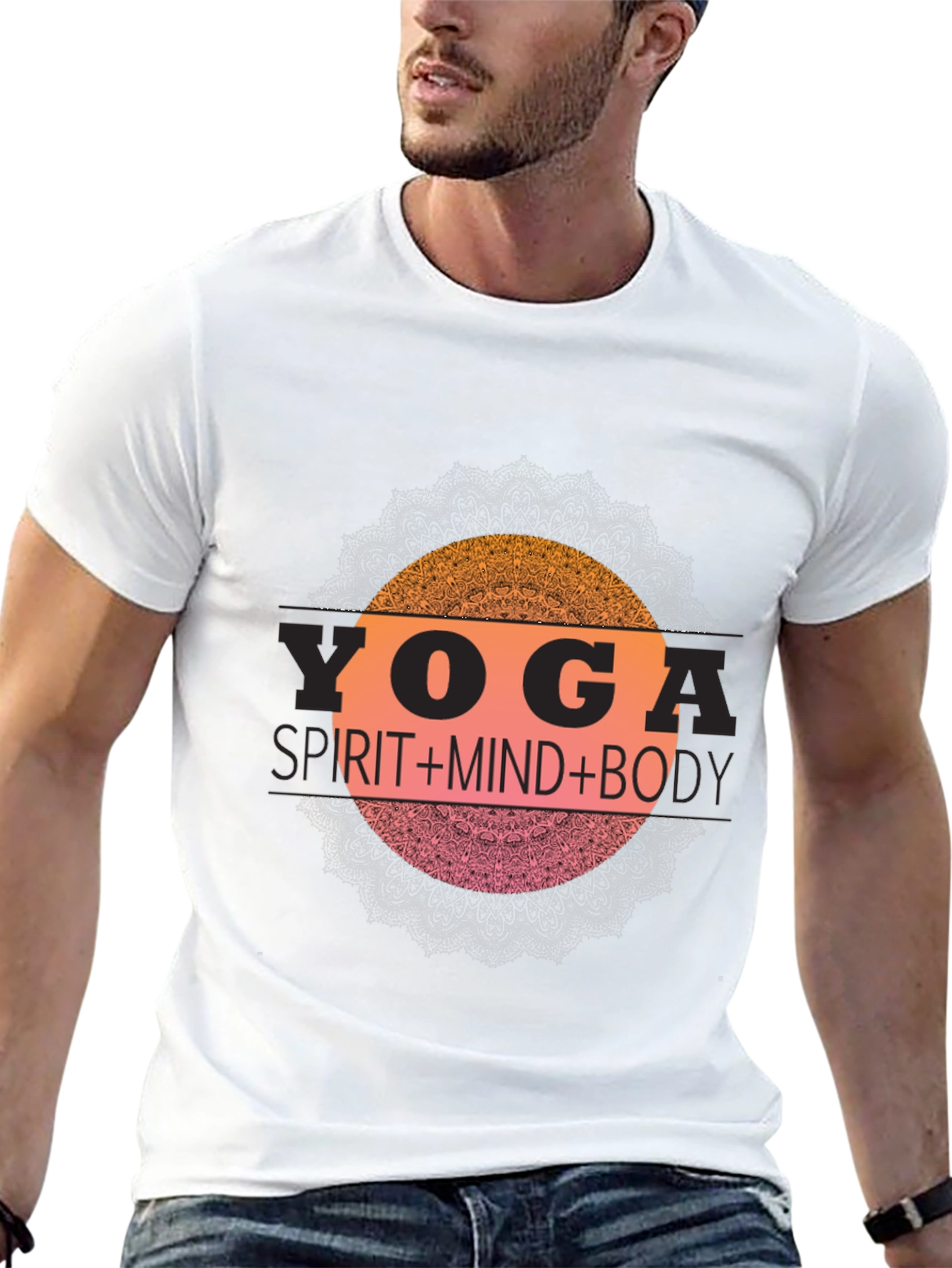 Yoga Spirit Mind Body Black T-Shirt