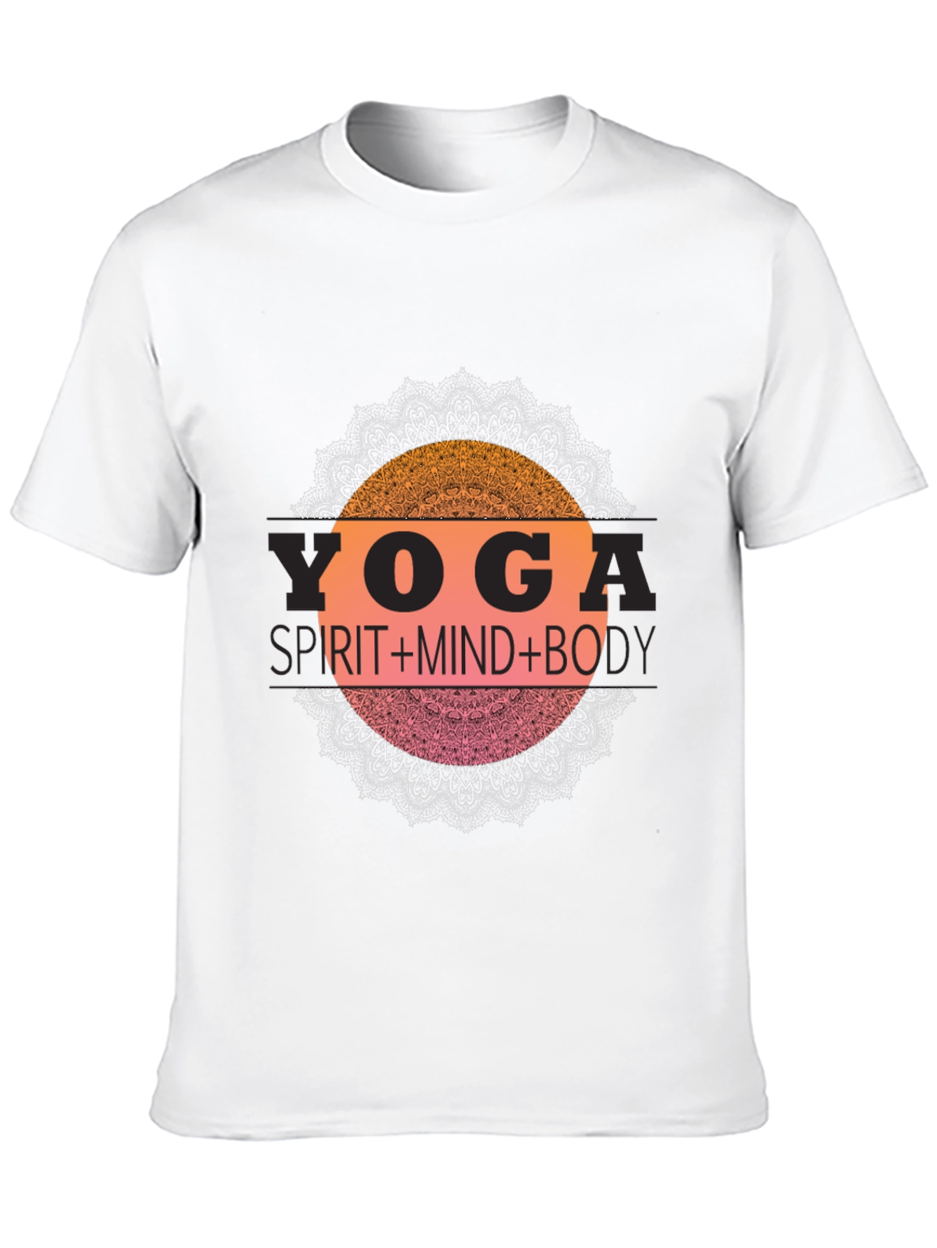 Yoga Spirit Mind Body Black T-Shirt