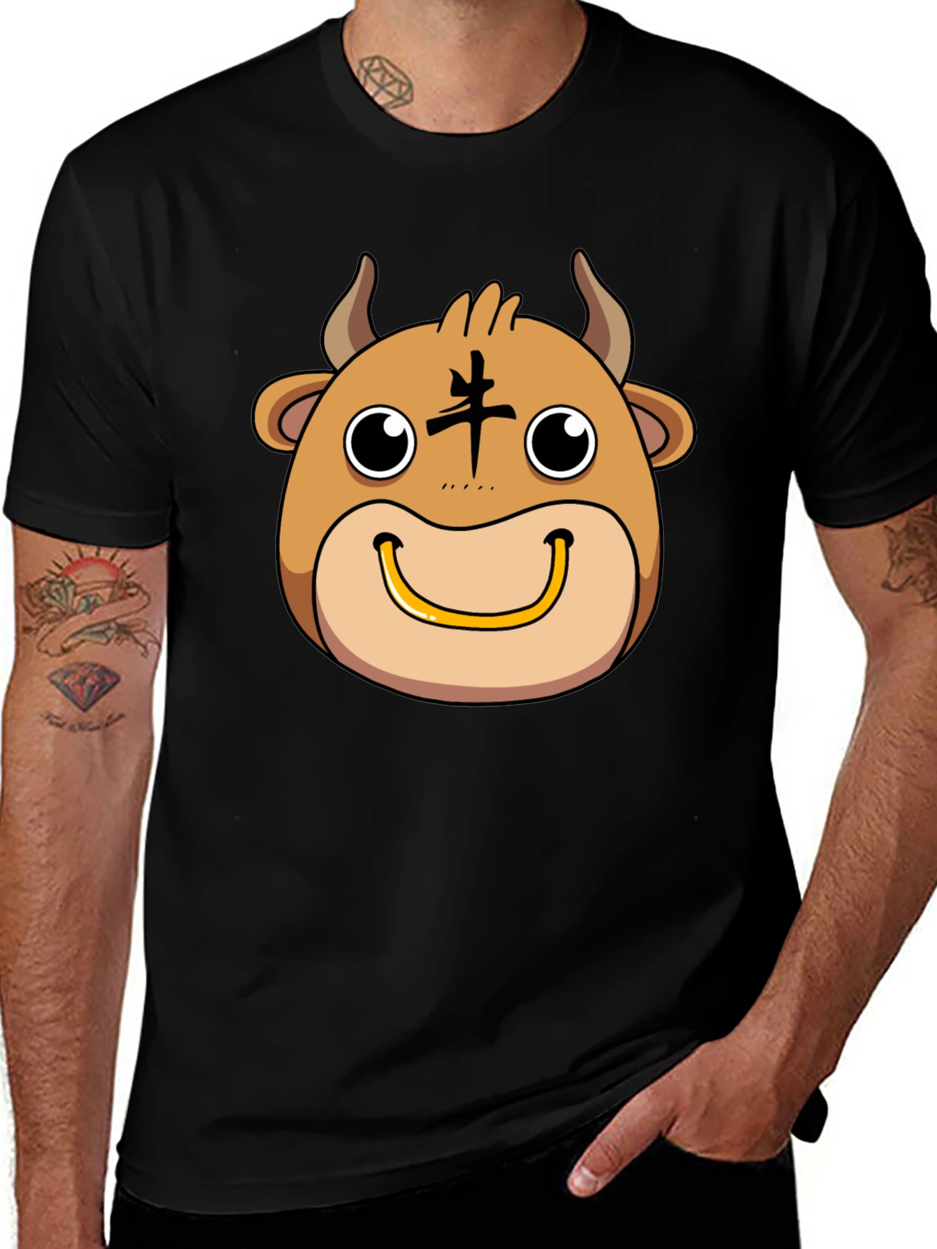 Year of the Ox Graphic Tee - Black Cotton