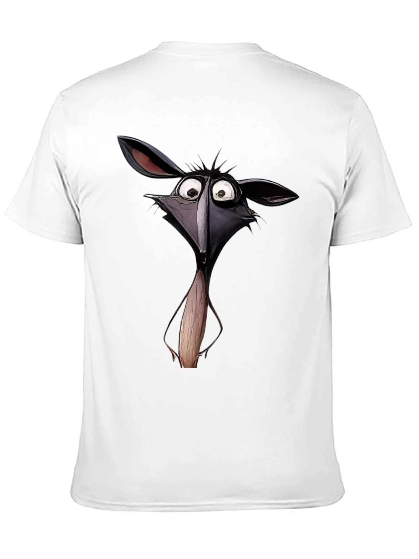 Cartoon Animal Graphic Print Black T-Shirt
