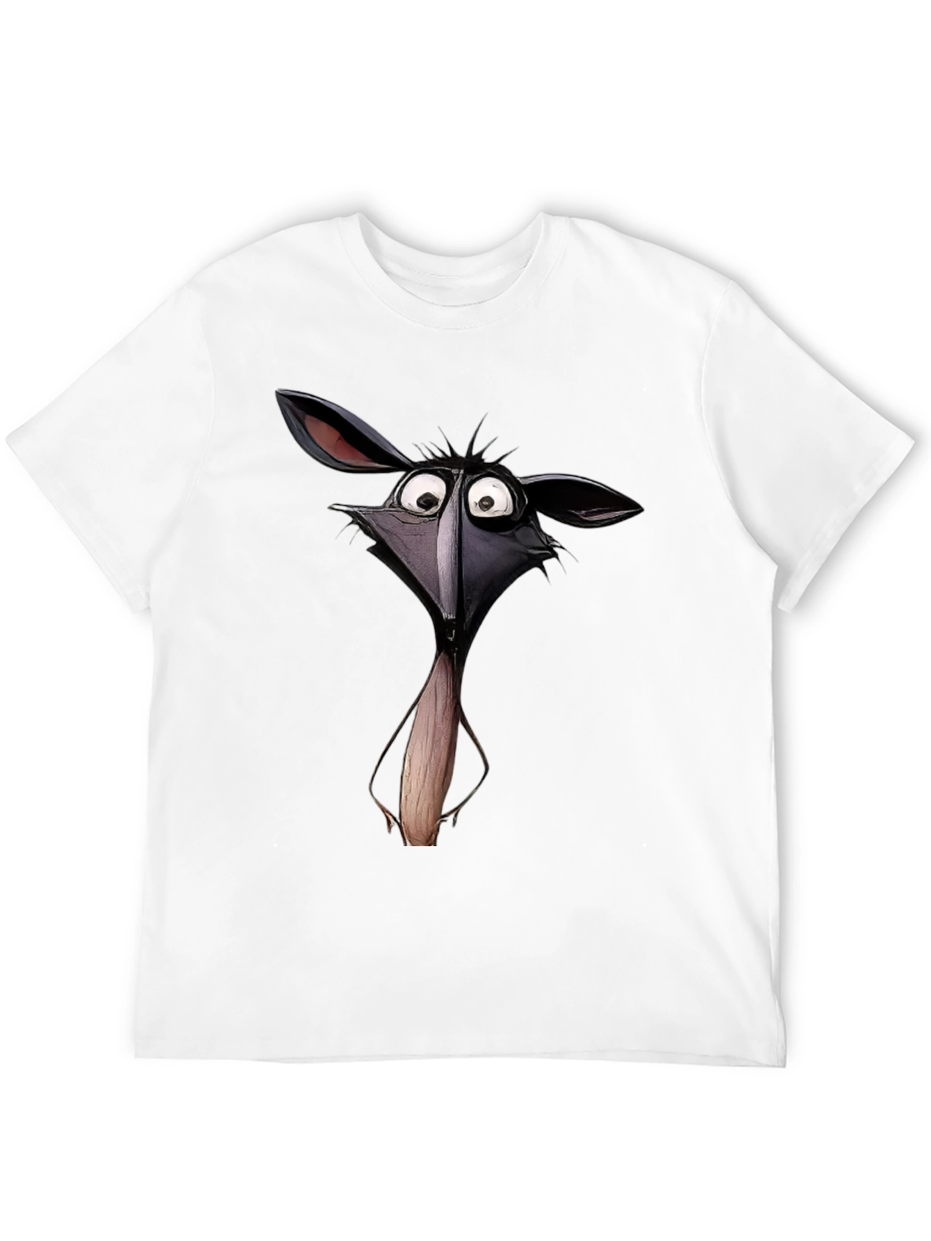 Cartoon Animal Graphic Print Black T-Shirt
