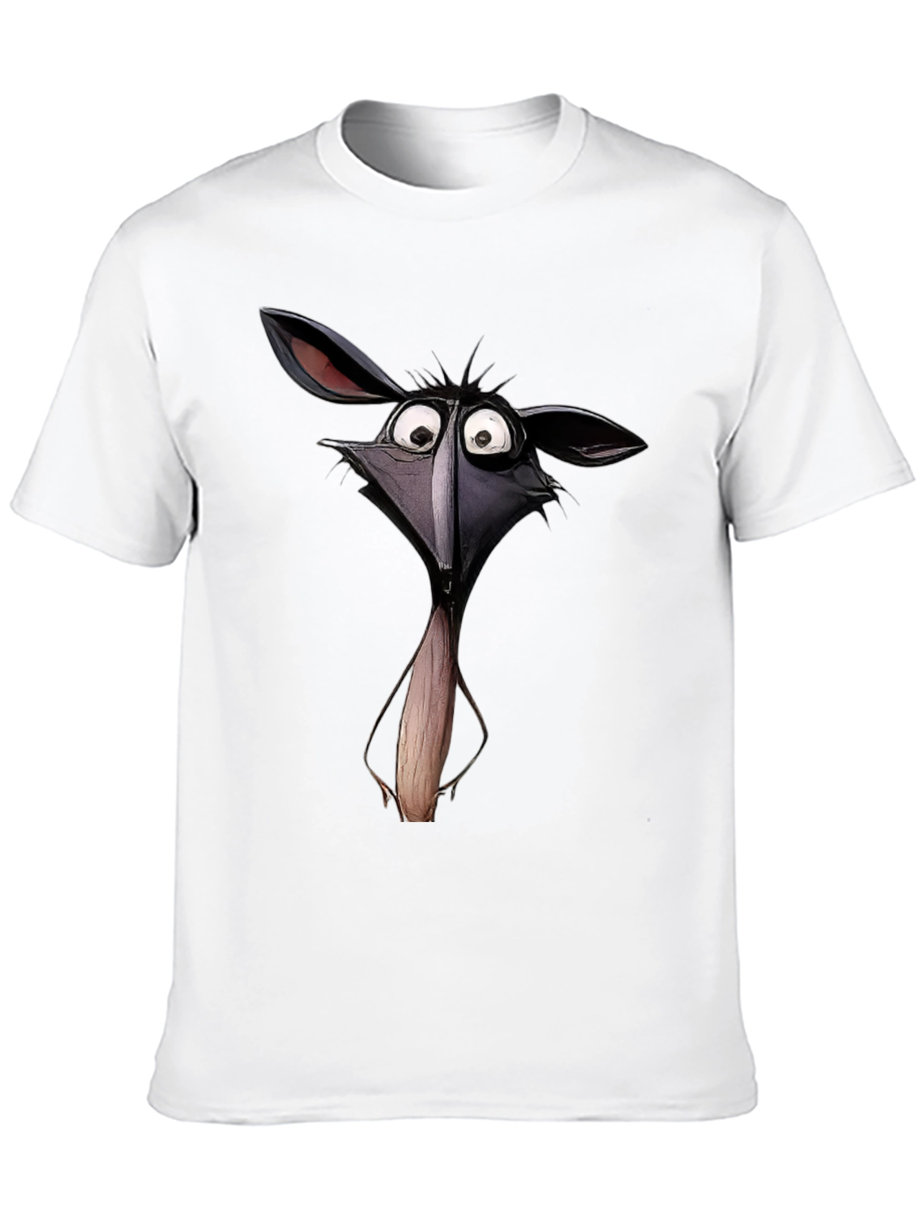 Cartoon Animal Graphic Print Black T-Shirt