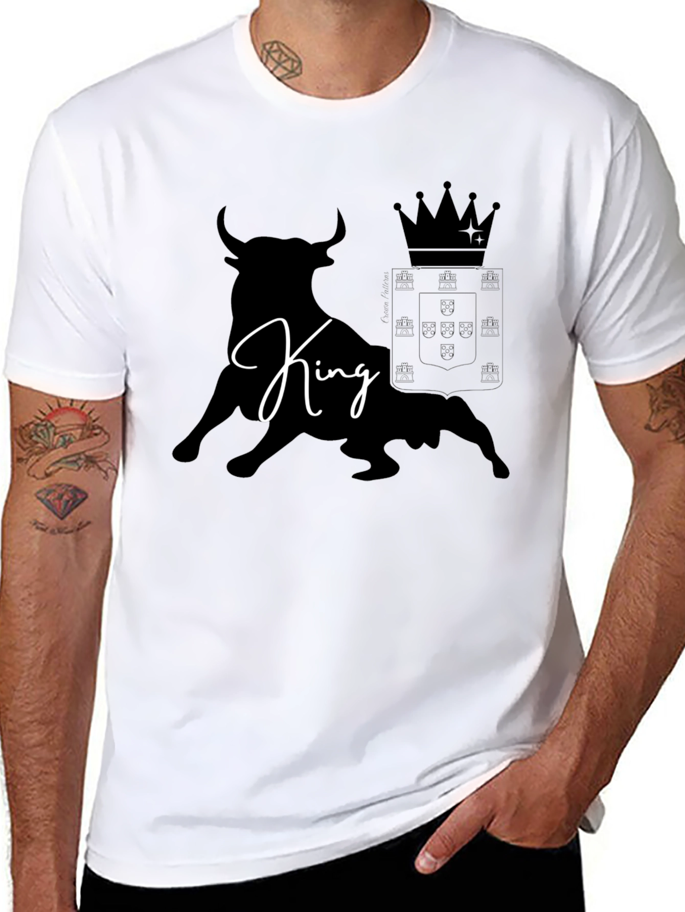 King Bull Graphic T-Shirt - Stylish Black Tee