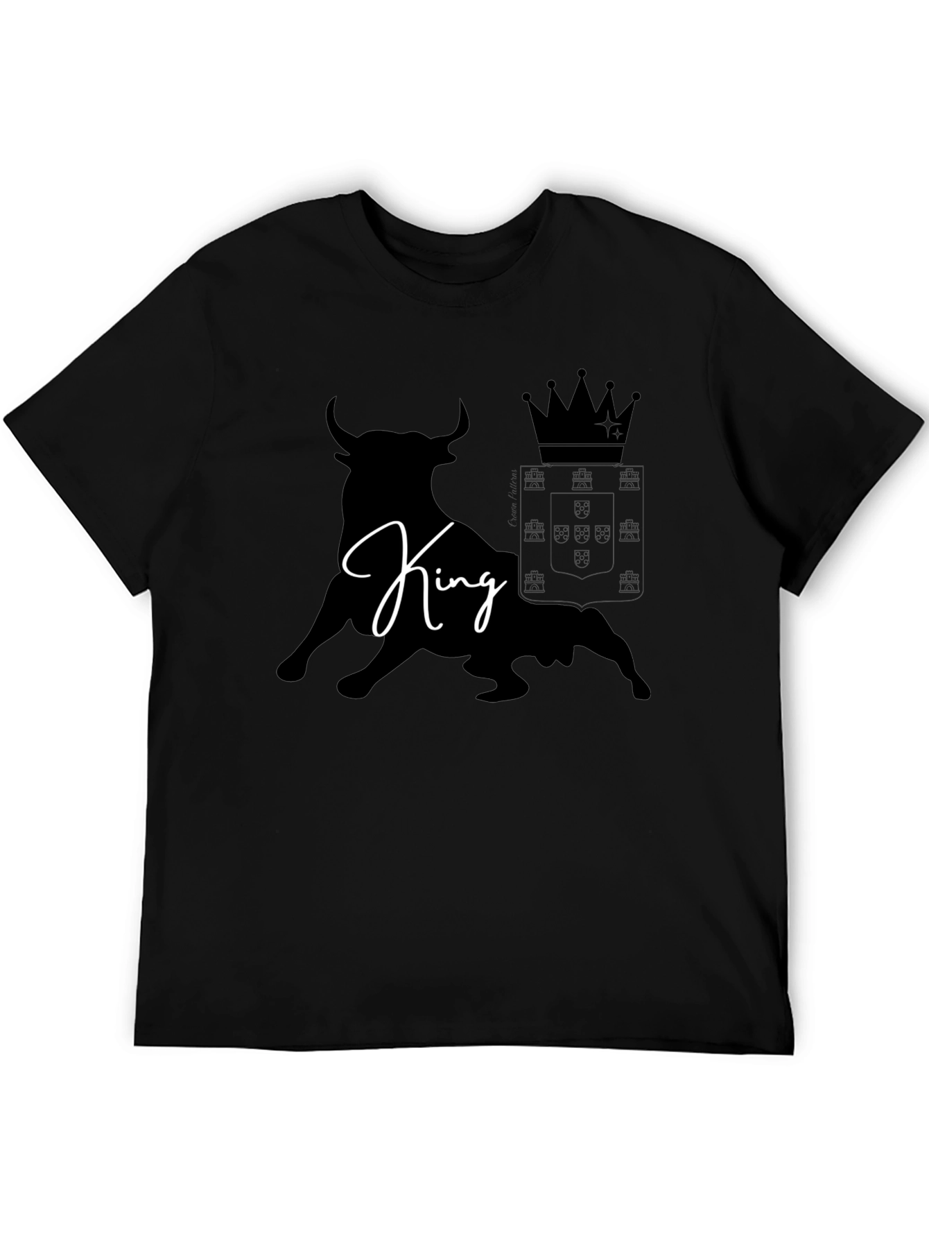 King Bull Graphic T-Shirt - Stylish Black Tee