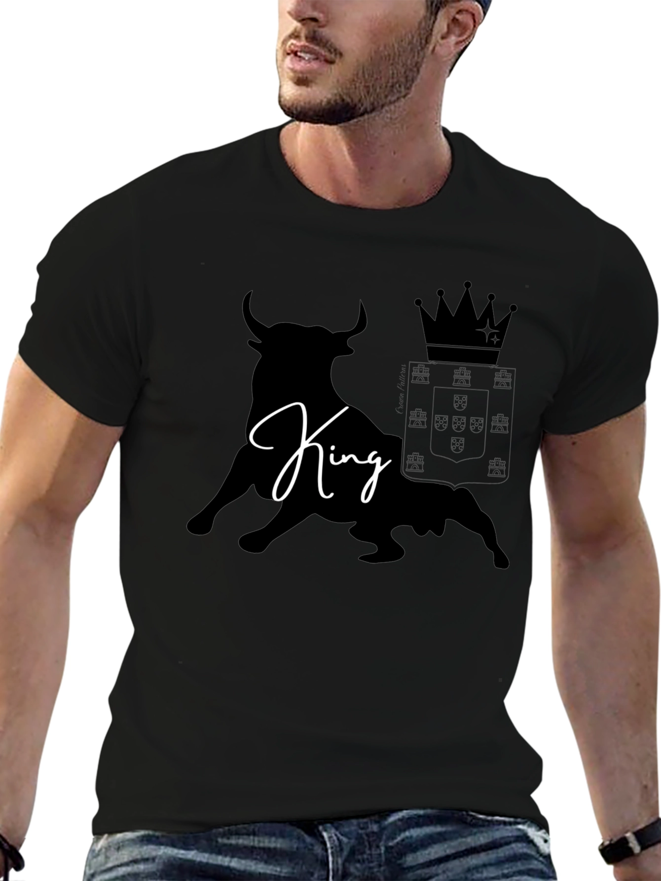 King Bull Graphic T-Shirt - Stylish Black Tee