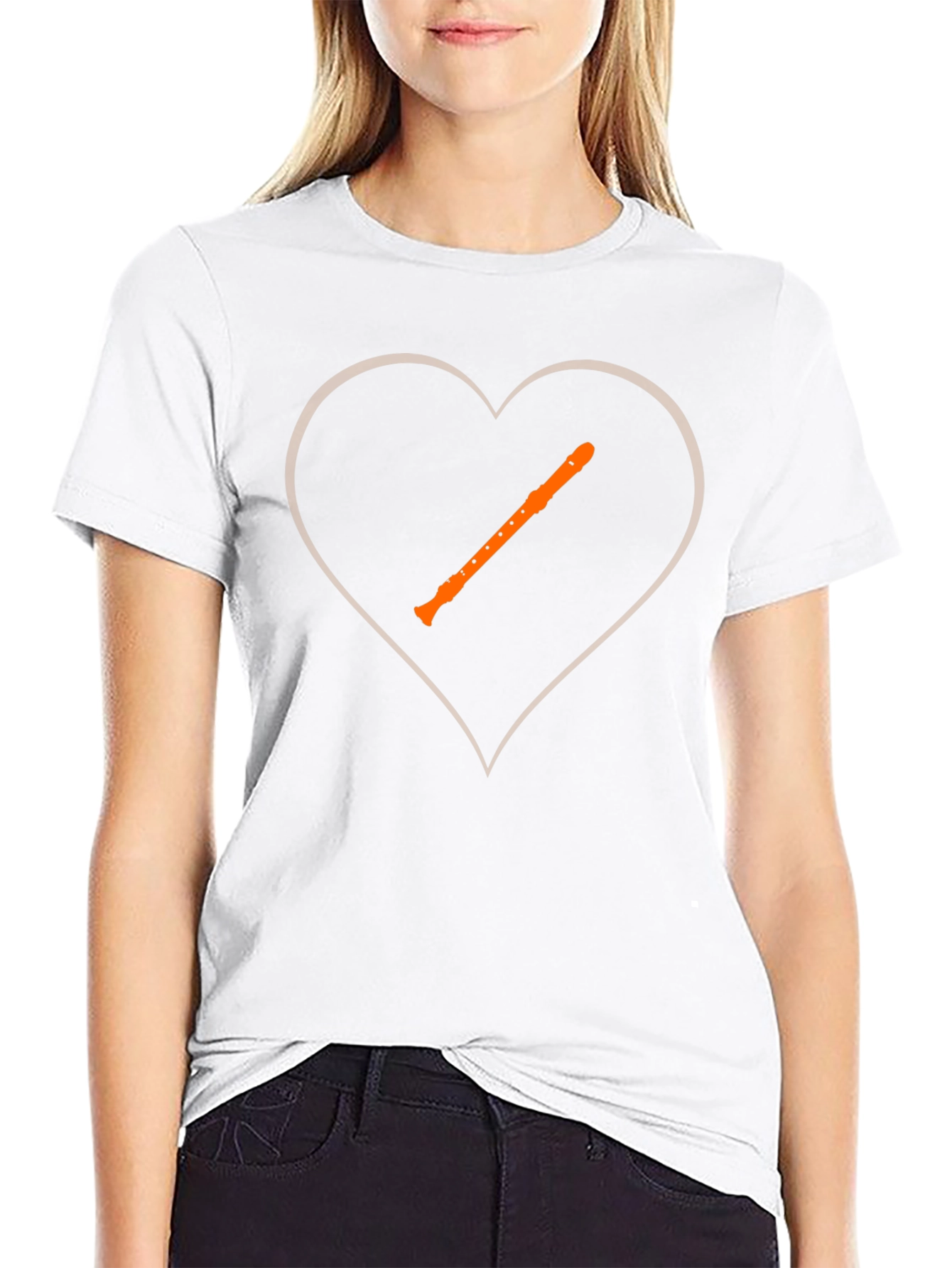 Music Lover T-Shirt - Recorder Heart