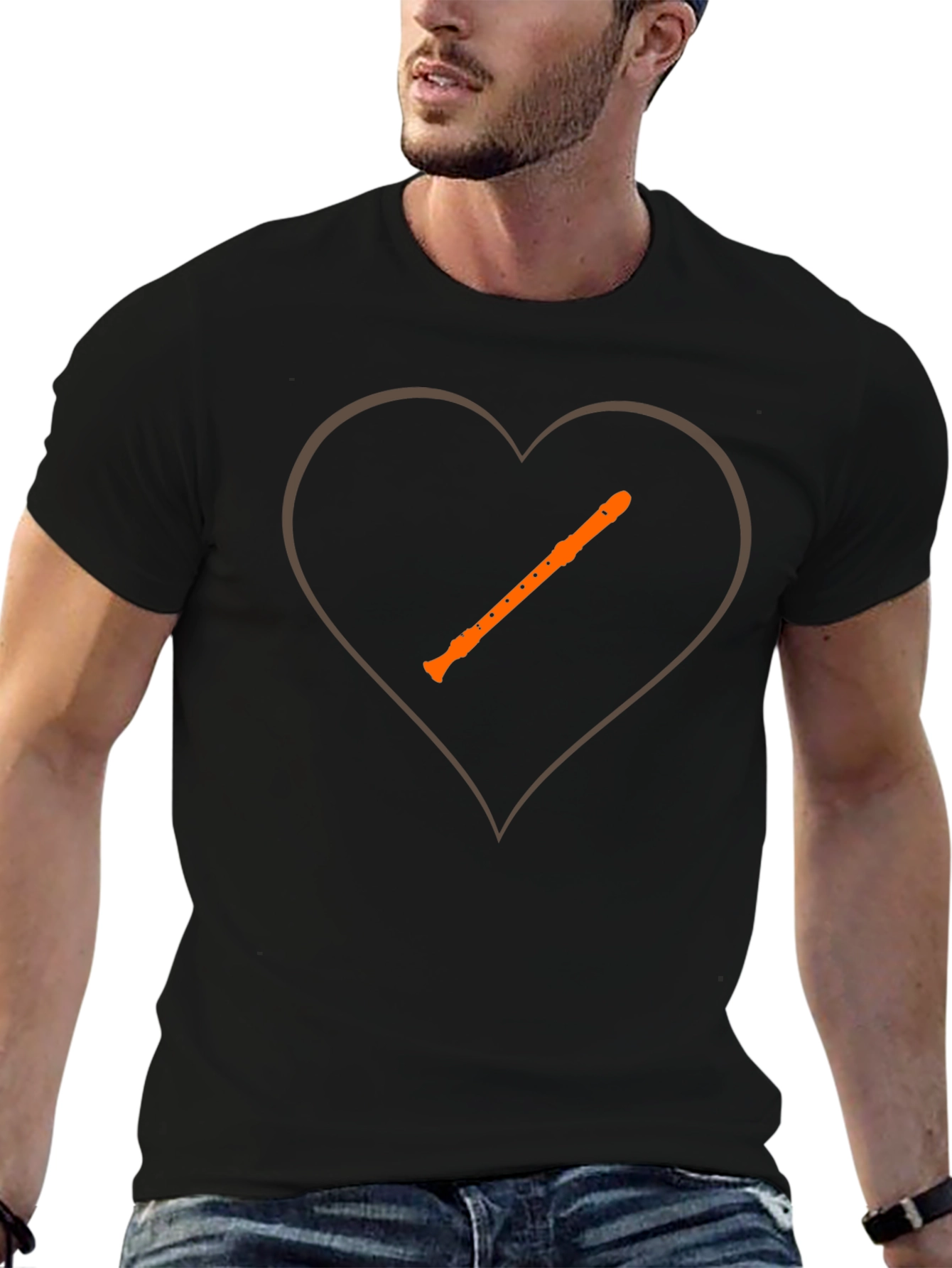 Music Lover T-Shirt - Recorder Heart