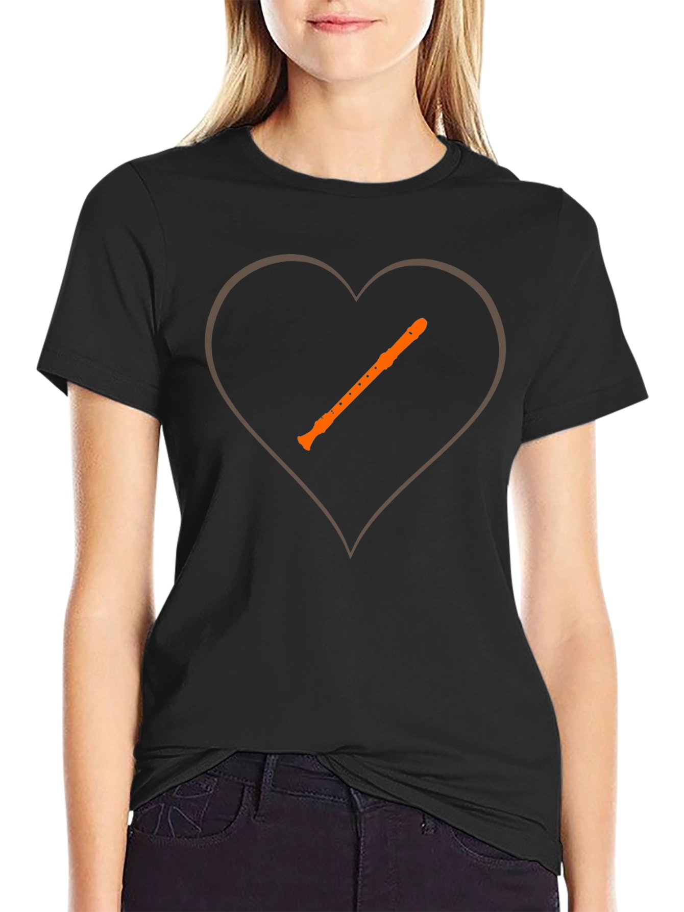 Music Lover T-Shirt - Recorder Heart
