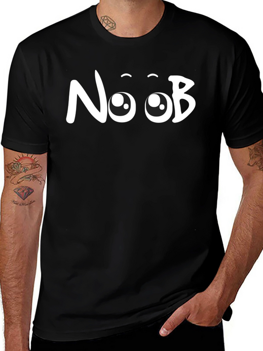 Noob Graphic Tee - Black Cotton Casual T-Shirt