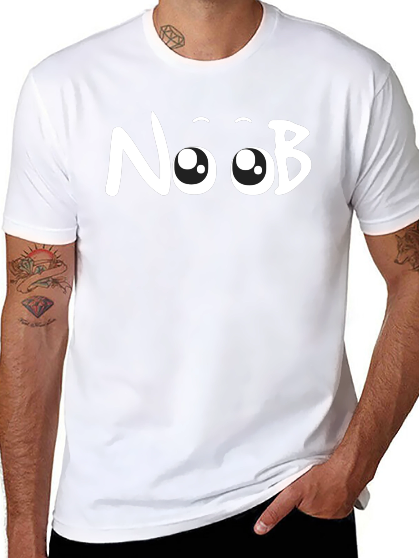 Noob Graphic Tee - Black Cotton Casual T-Shirt