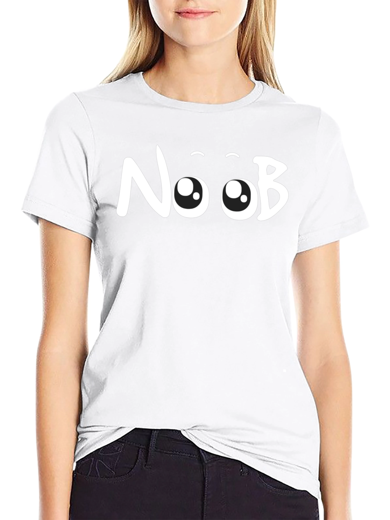 Noob Graphic Tee - Black Cotton Casual T-Shirt