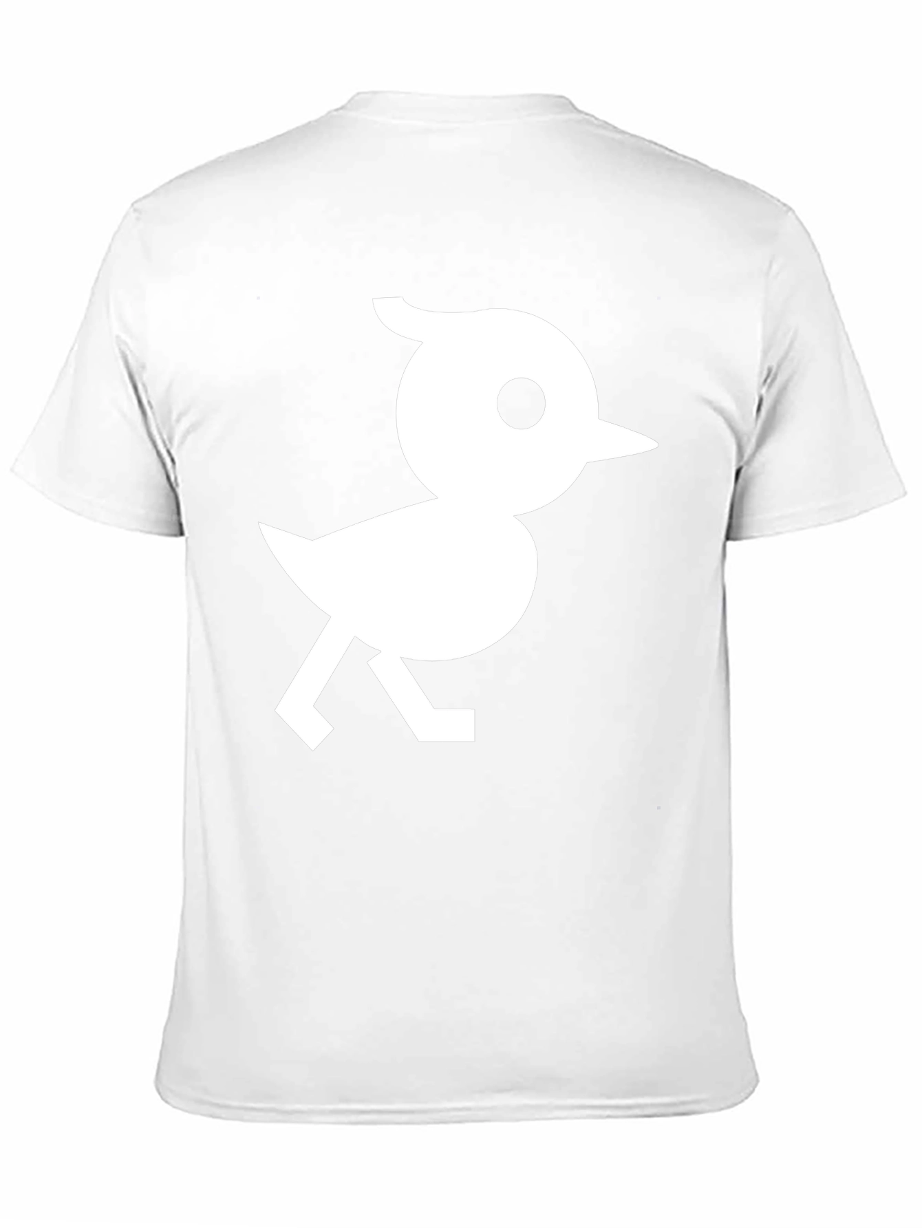 Black T-Shirt with White Bird Graphic