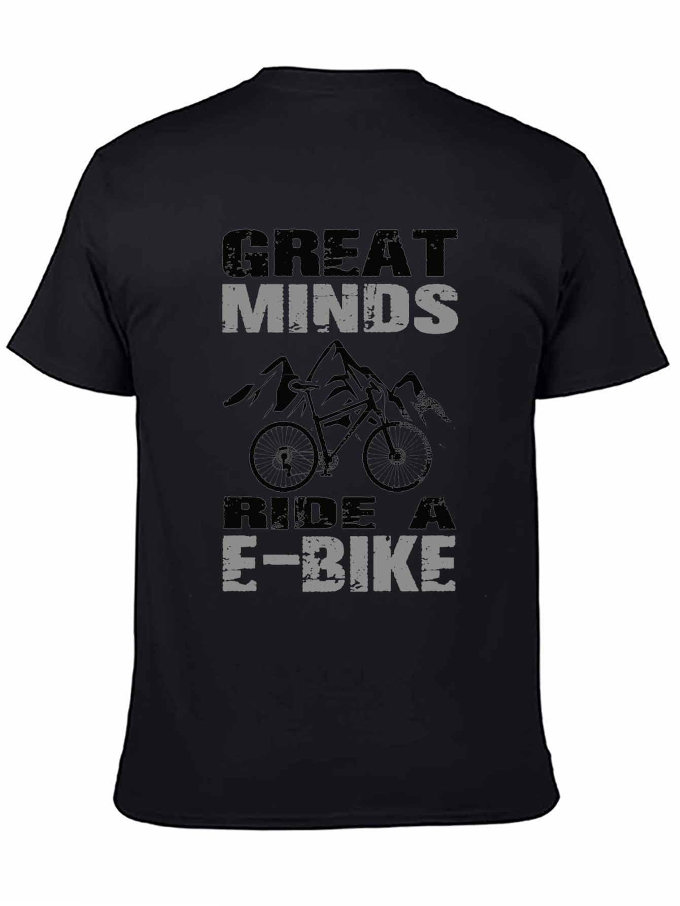 Great Minds Ride E-Bike T-Shirt Mountain Bike Graphic Tee