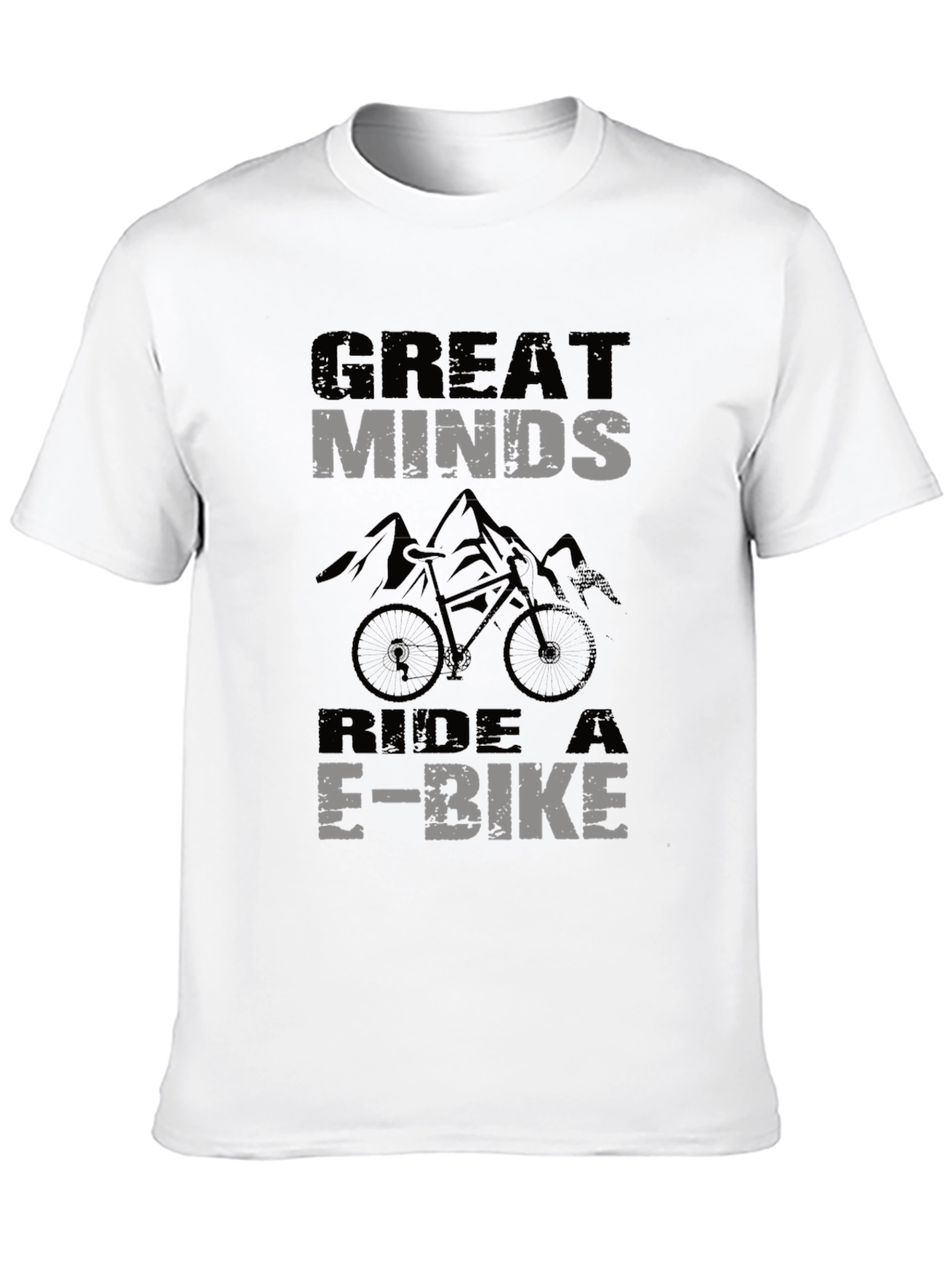 Great Minds Ride E-Bike T-Shirt Mountain Bike Graphic Tee