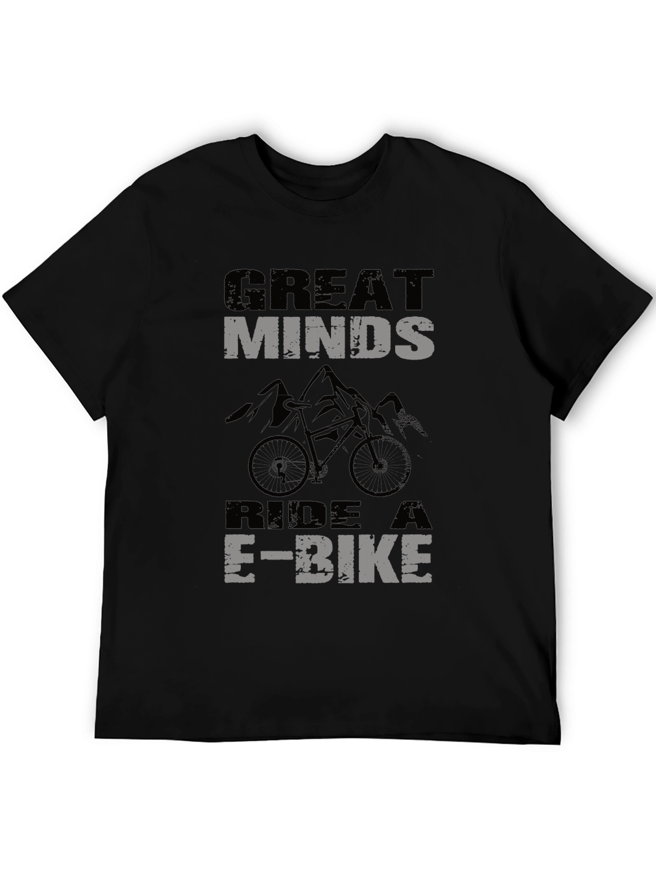 Great Minds Ride E-Bike T-Shirt Mountain Bike Graphic Tee
