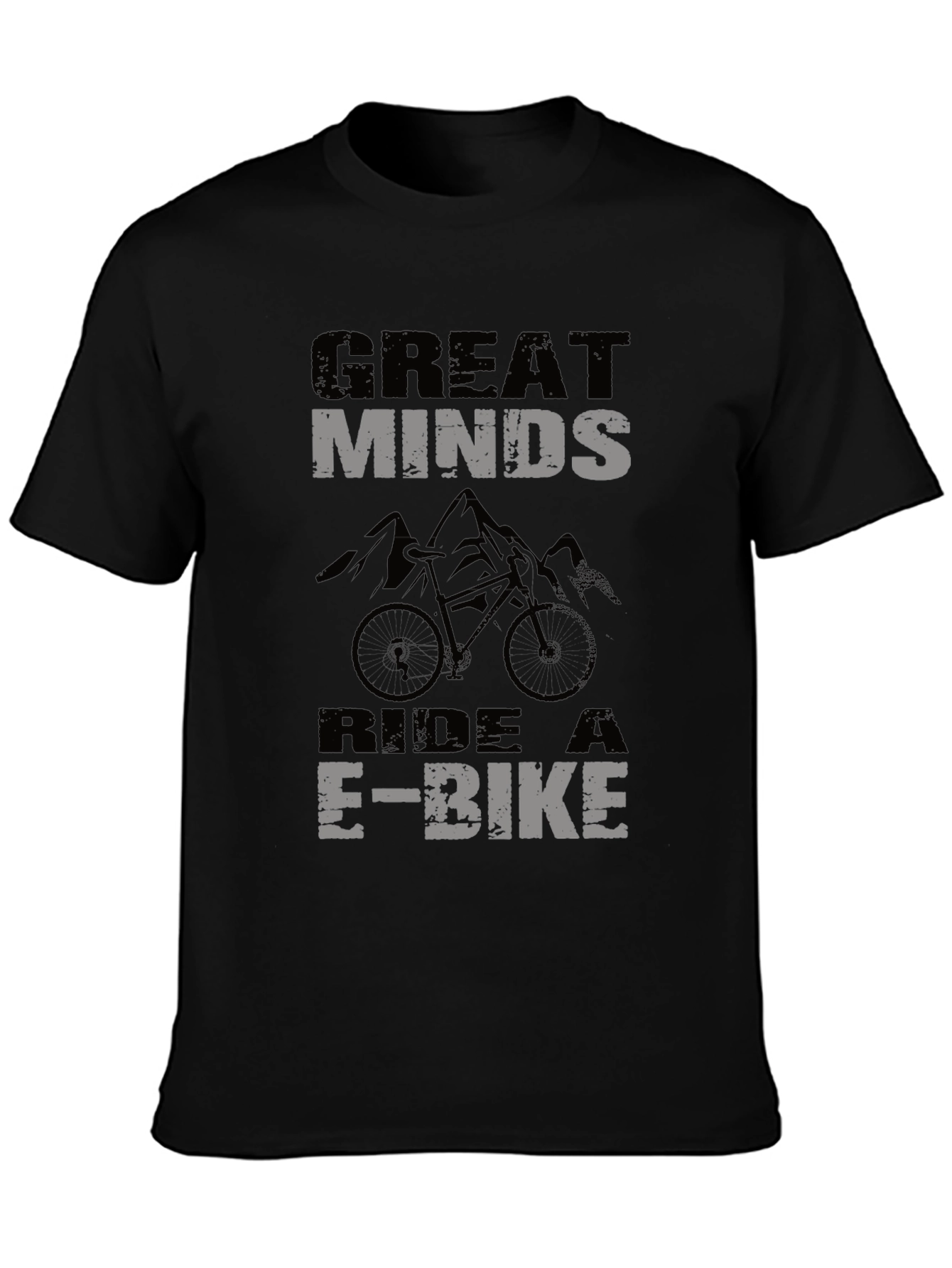 Great Minds Ride E-Bike T-Shirt Mountain Bike Graphic Tee