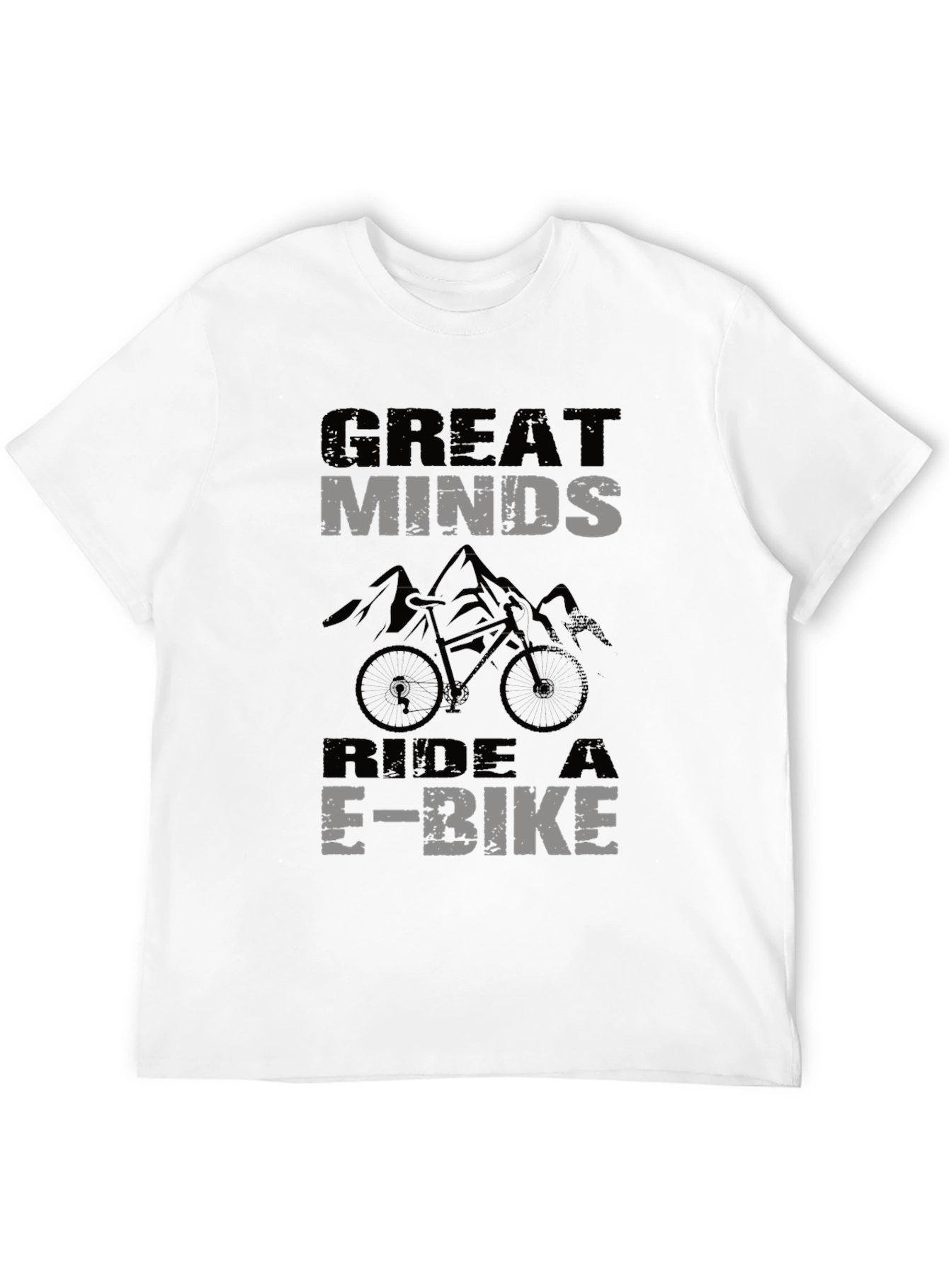 Great Minds Ride E-Bike T-Shirt Mountain Bike Graphic Tee