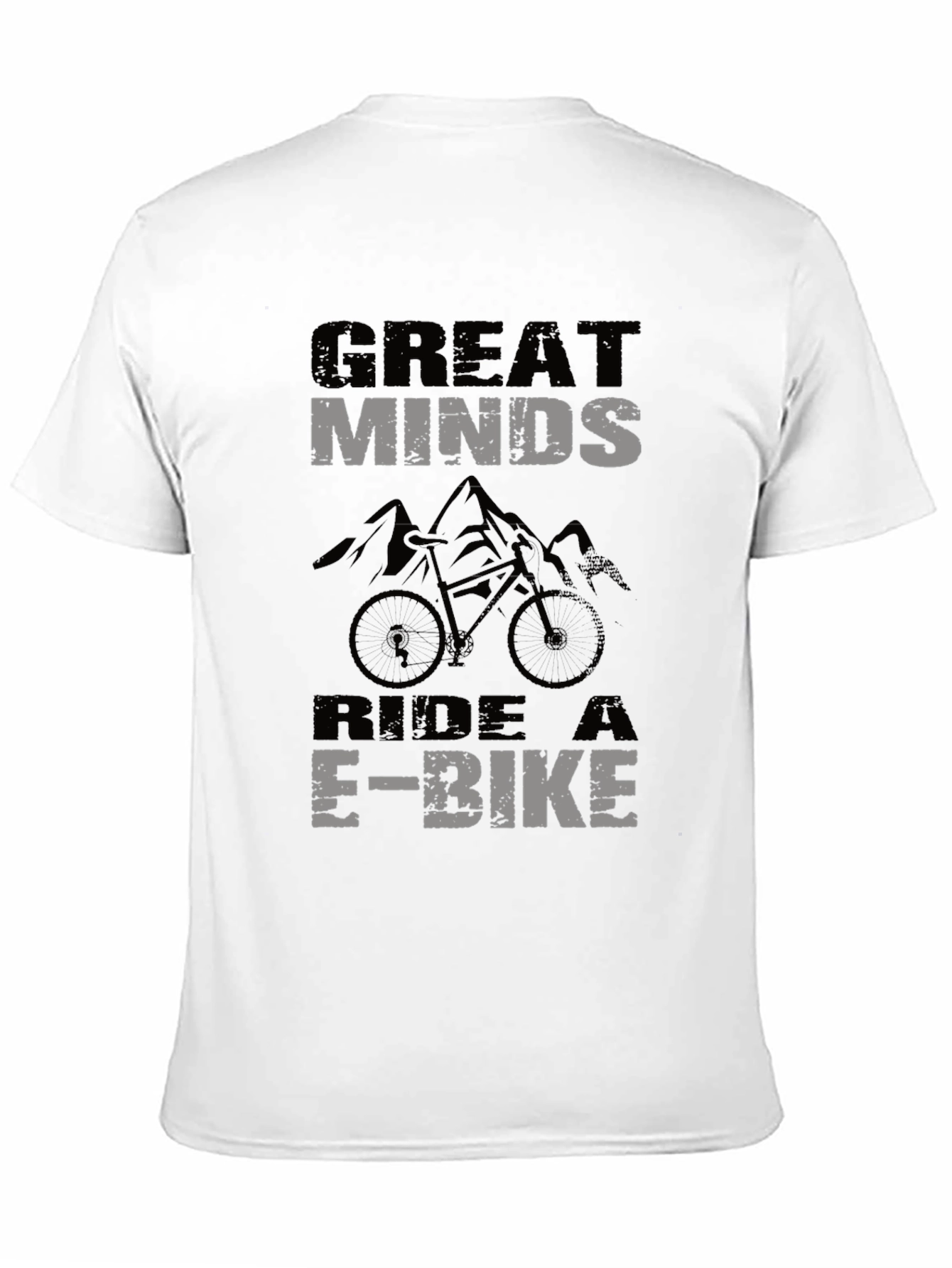 Great Minds Ride E-Bike T-Shirt Mountain Bike Graphic Tee