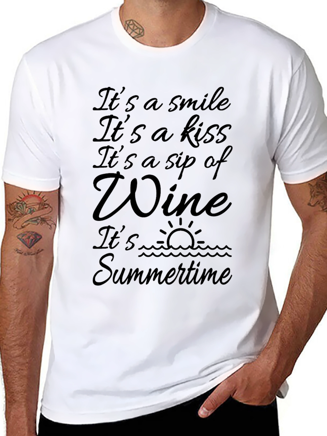 Its Wine OClock Tee - Summer Vibes