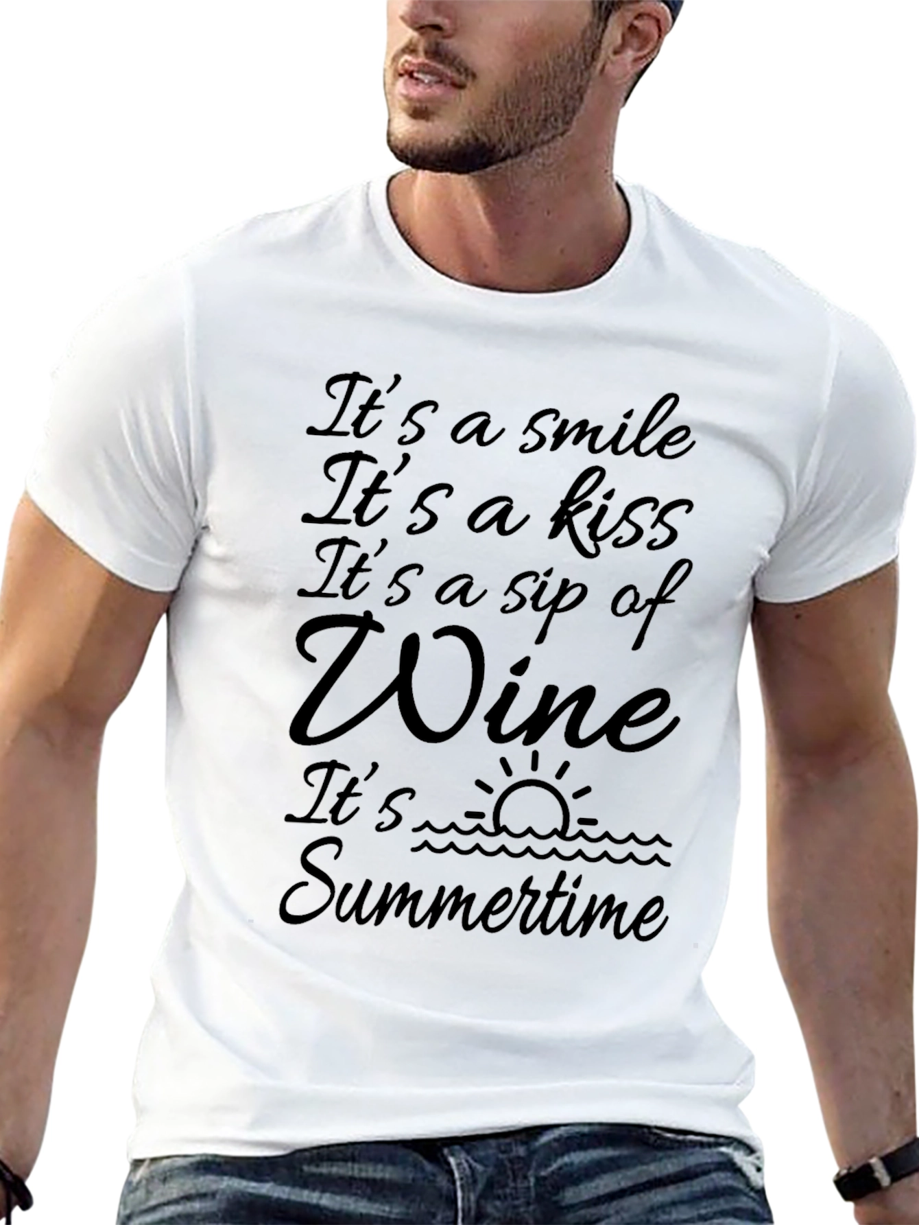 Its Wine OClock Tee - Summer Vibes