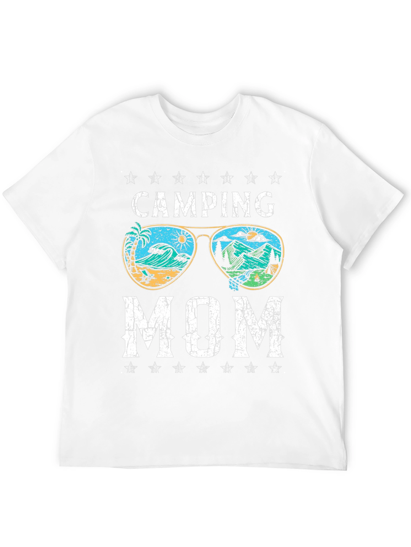 Camping Mom Black Graphic T-Shirt