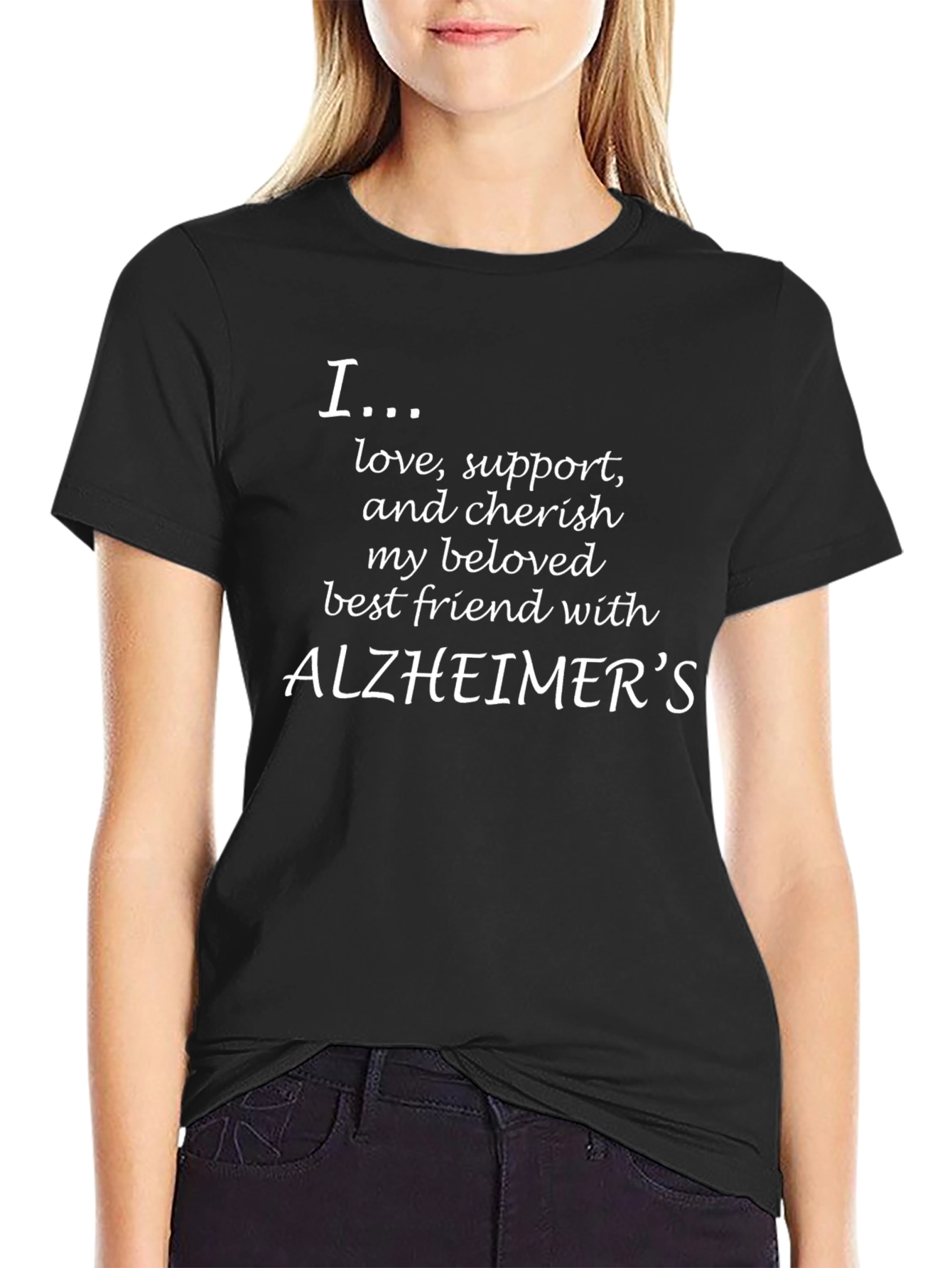 Alzheimers Awareness T-Shirt: Support & Cherish