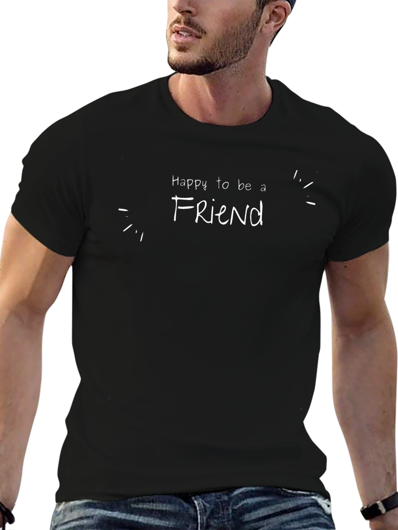 Happy to be a Friend Graphic T-Shirt