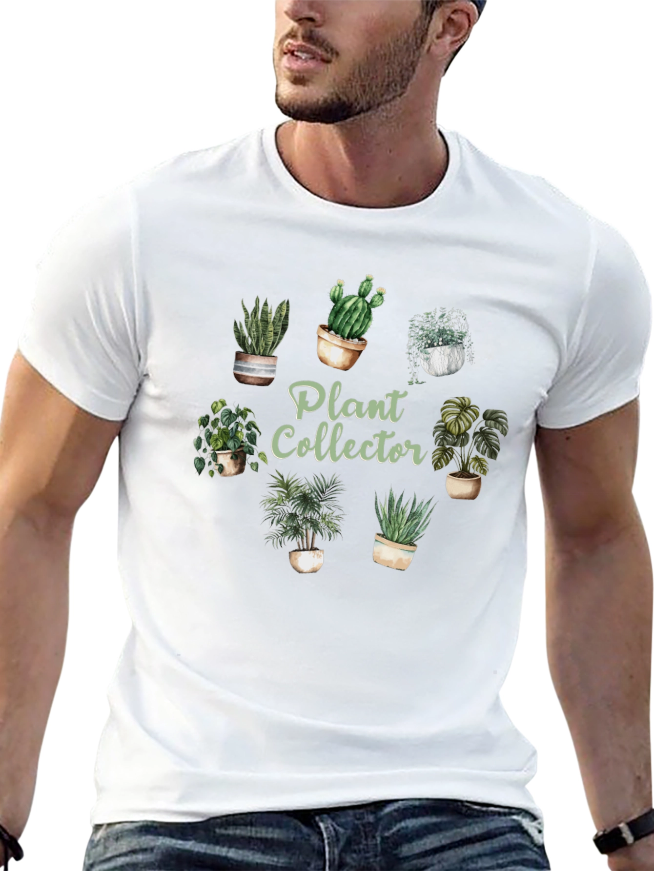Plant Collector Graphic Tee - Black Cotton Shirt