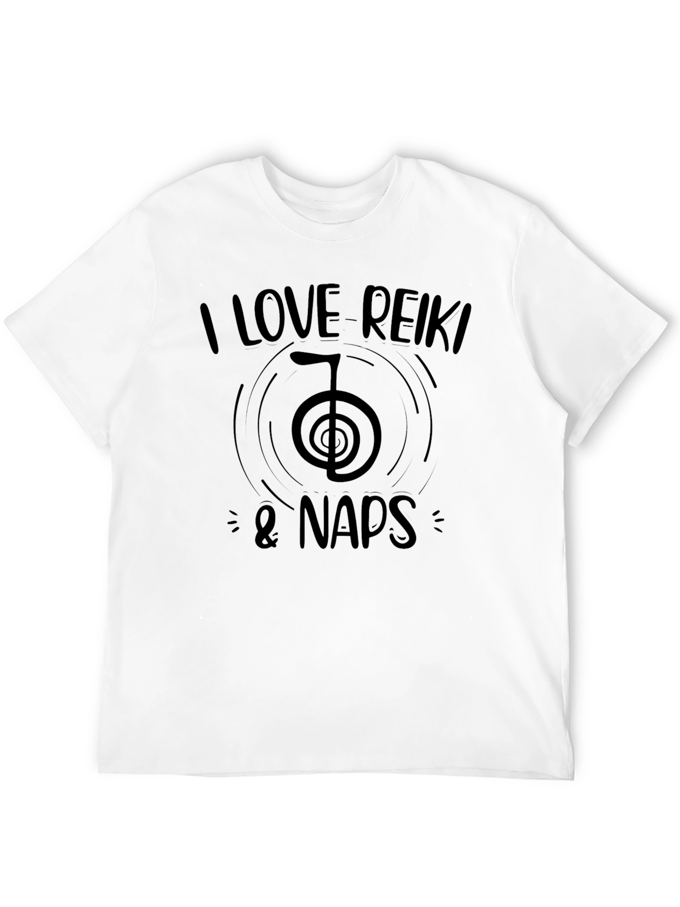 I Love Reiki & Naps Black T-Shirt