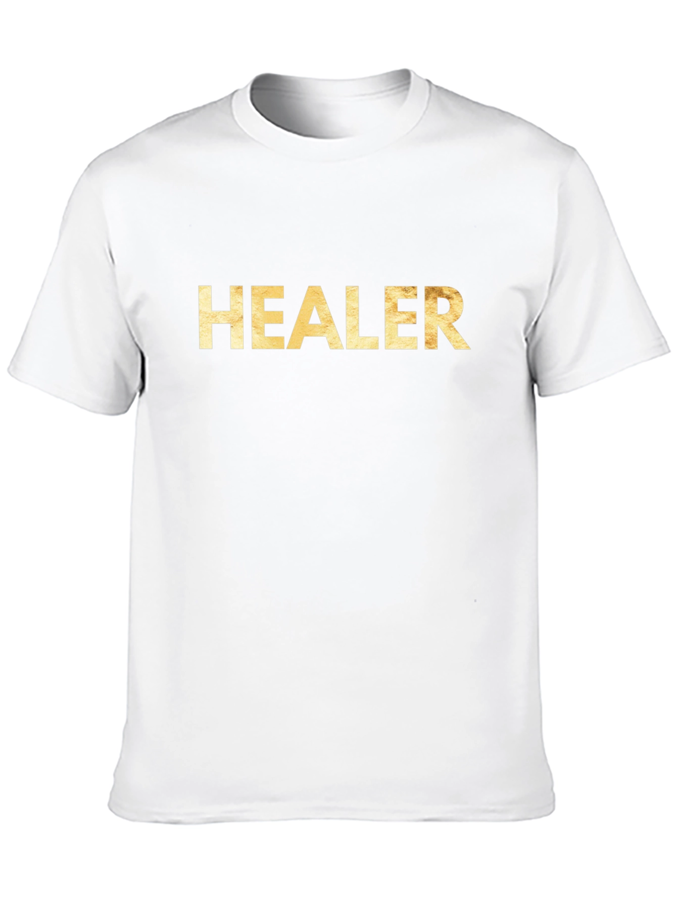 Healer Tee - Golden Text Graphic T-Shirt