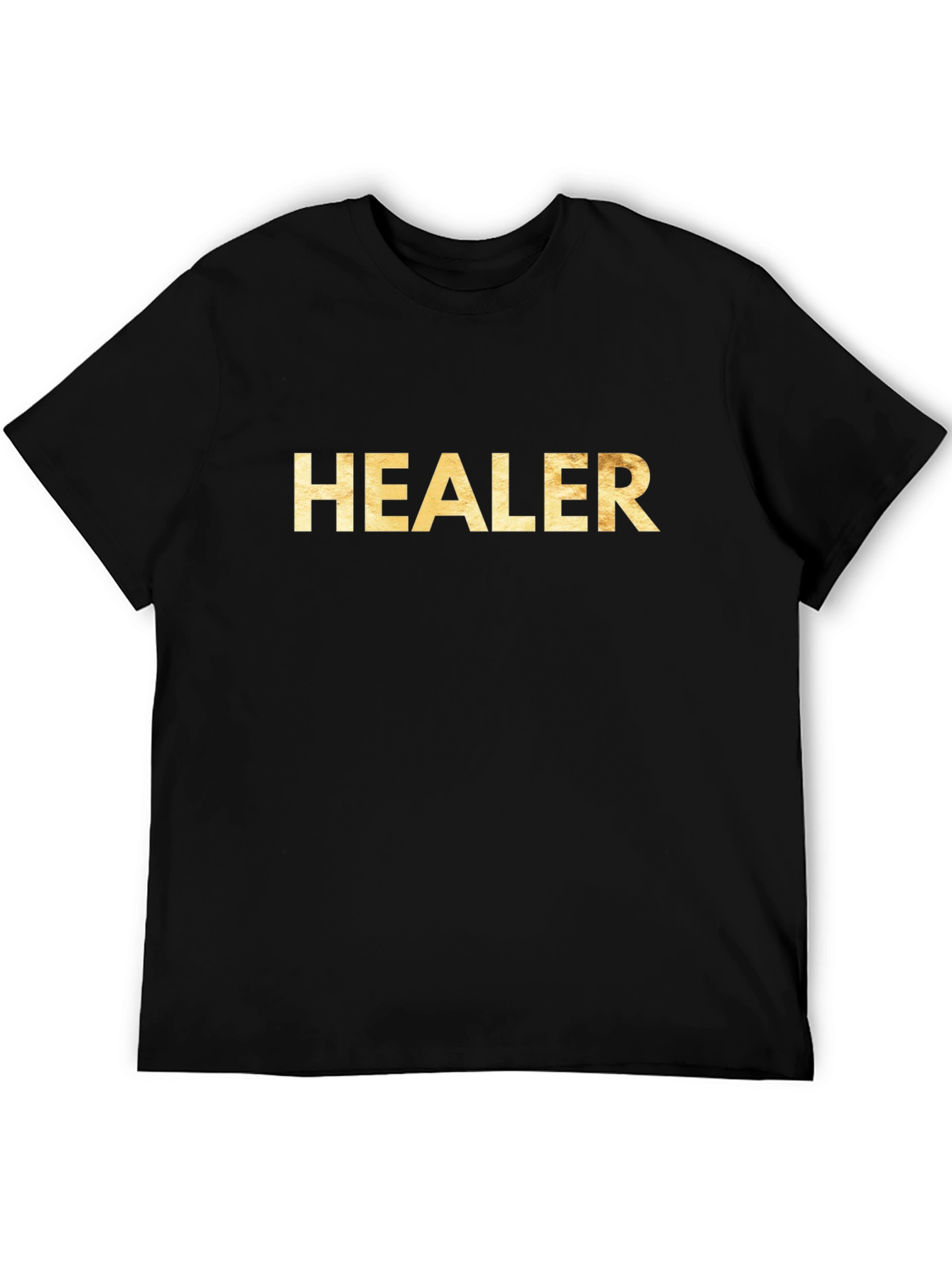 Healer Tee - Golden Text Graphic T-Shirt