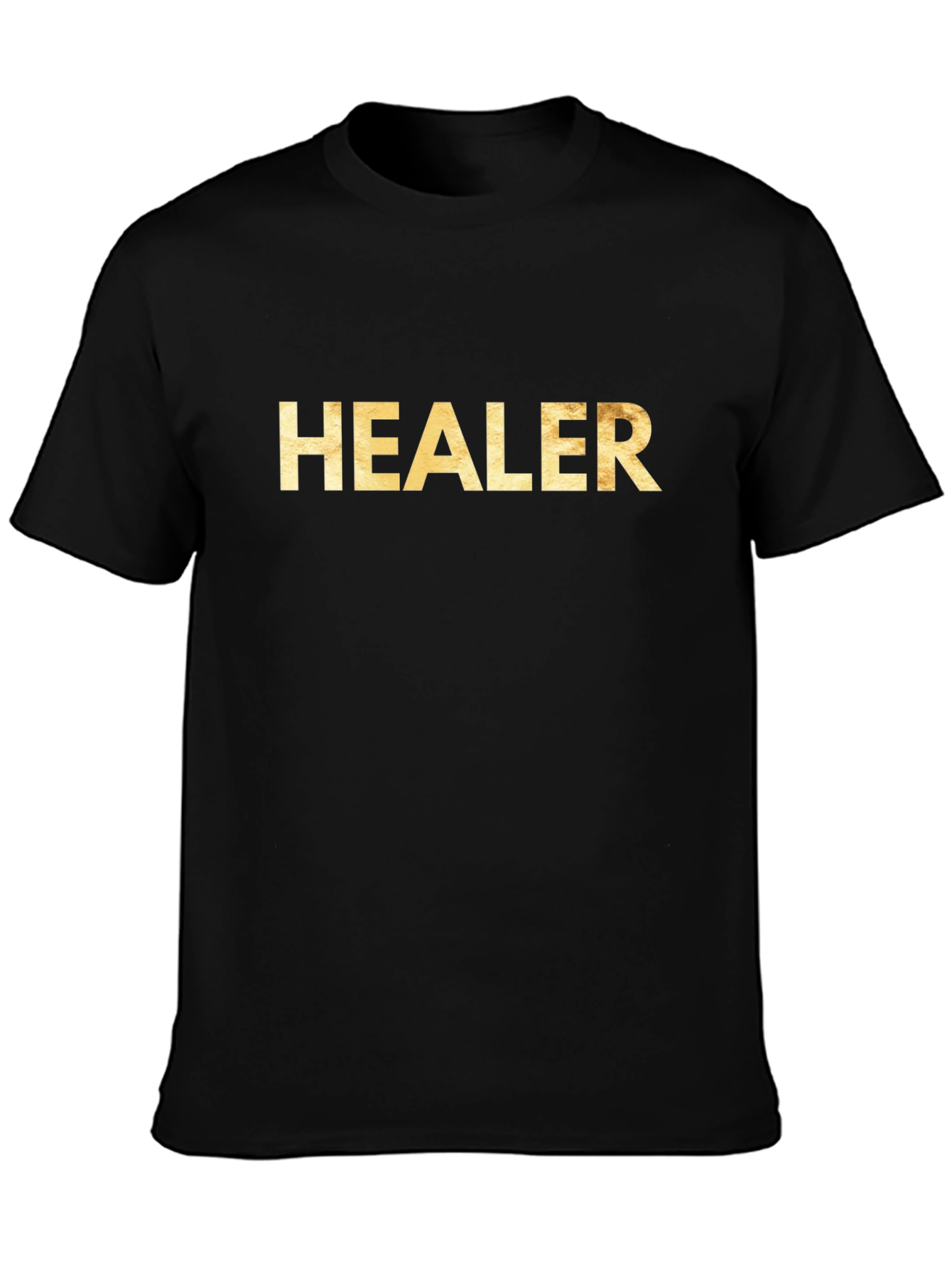 Healer Tee - Golden Text Graphic T-Shirt