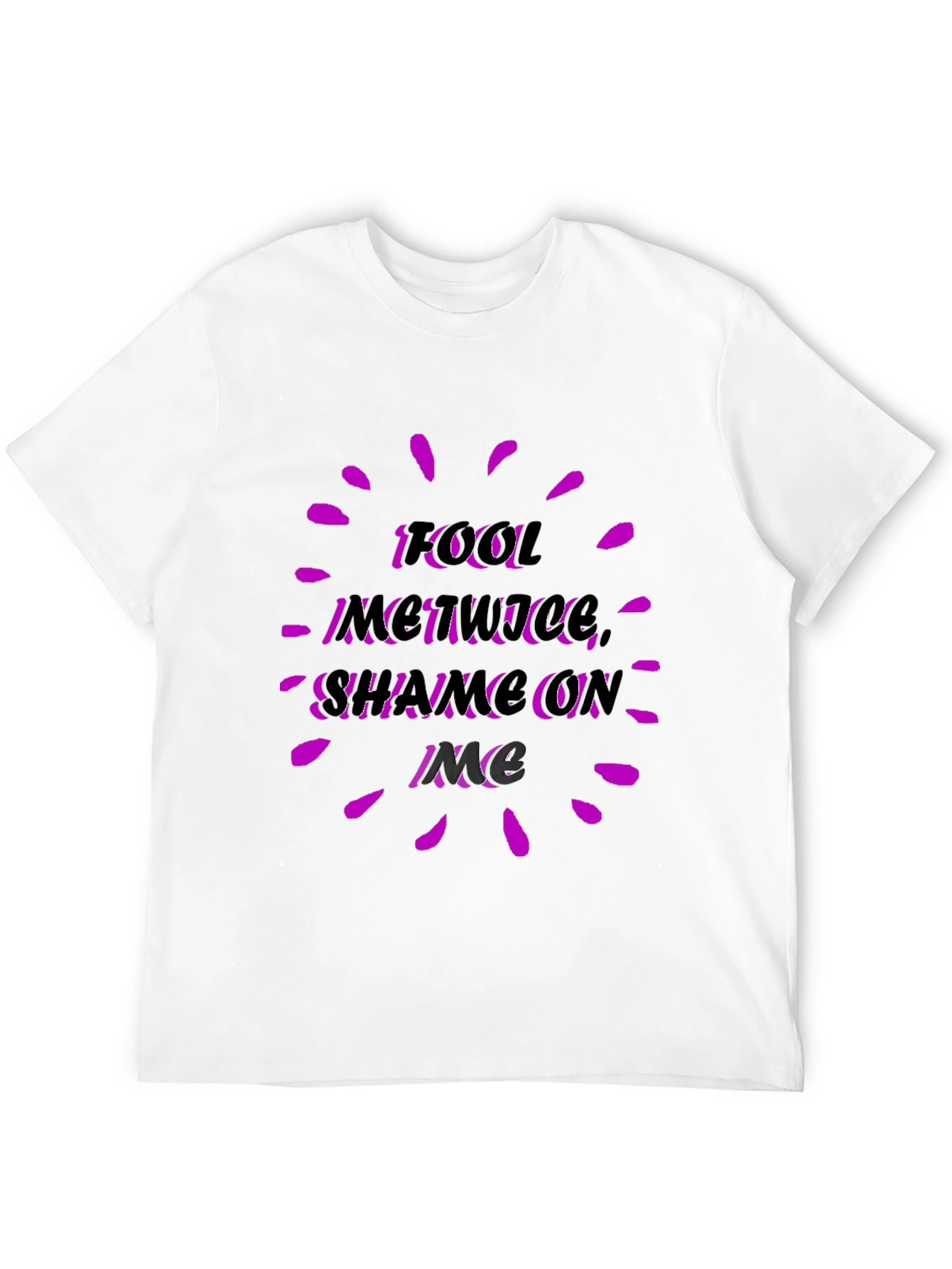 Fool Me Twice Graphic Tee - Black Casual Shirt