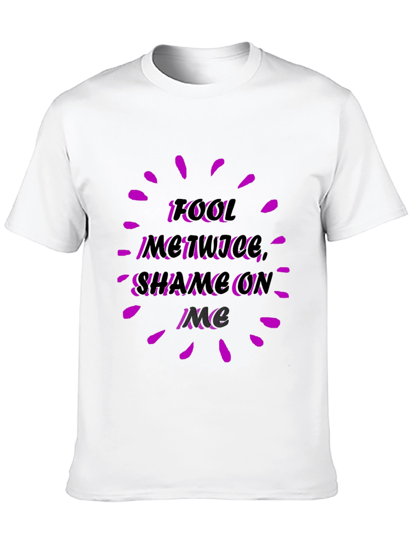 Fool Me Twice Graphic Tee - Black Casual Shirt