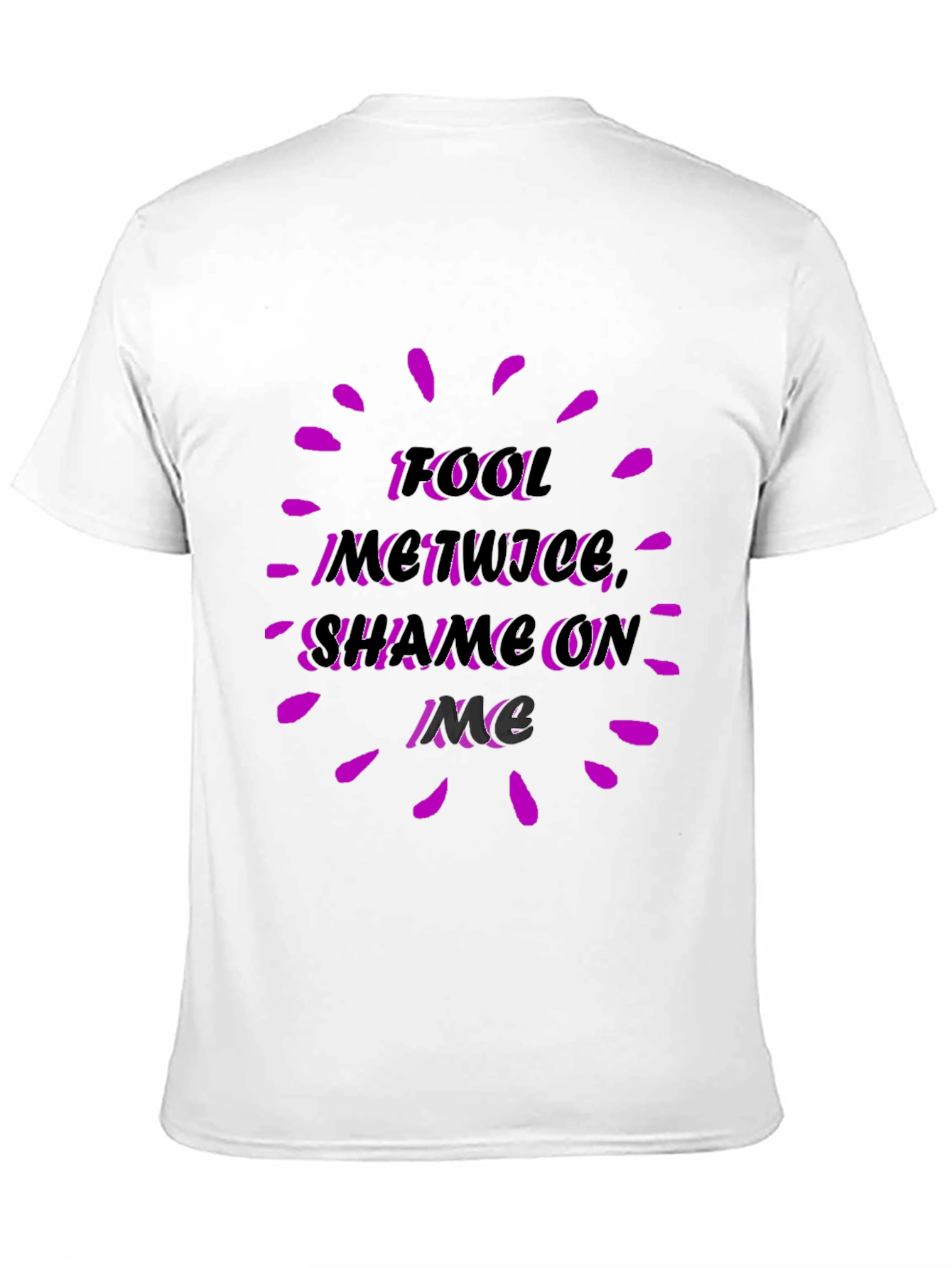 Fool Me Twice Graphic Tee - Black Casual Shirt