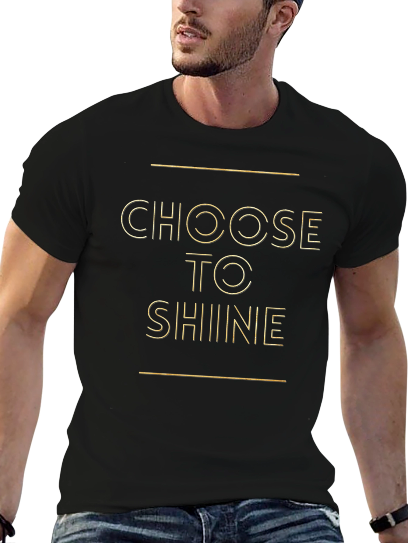 Choose To Shine Black Graphic Tee