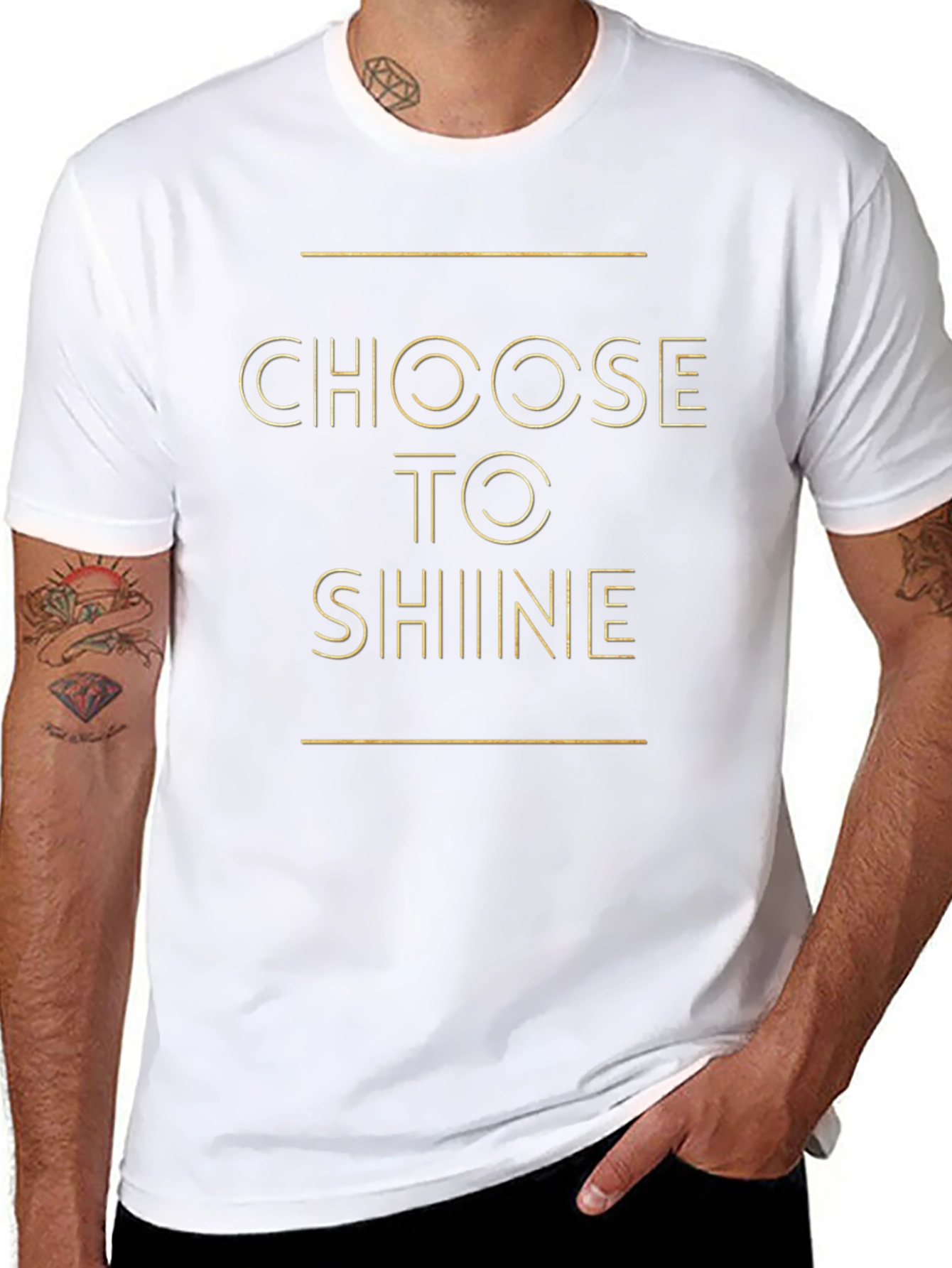 Choose To Shine Black Graphic Tee