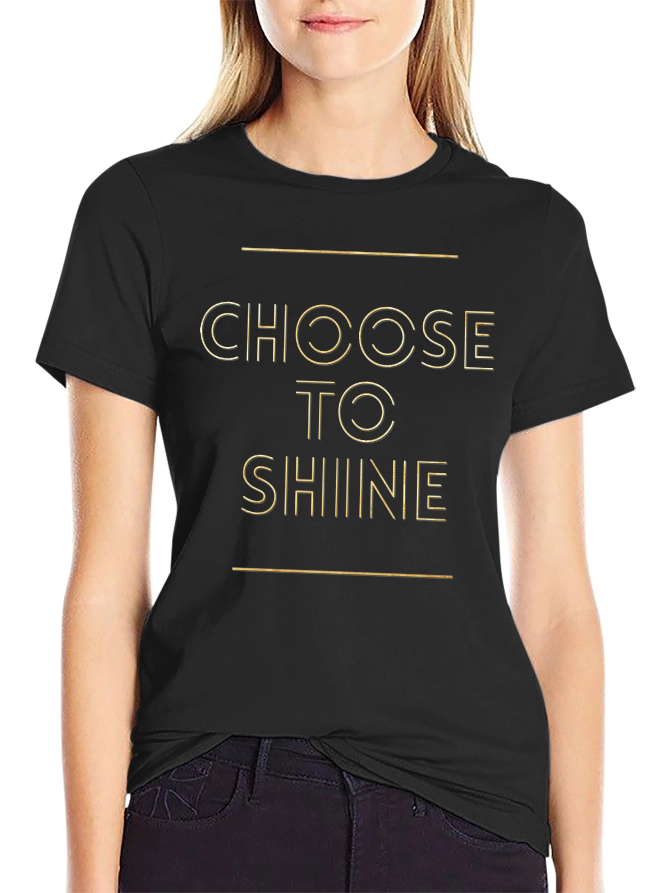 Choose To Shine Black Graphic Tee