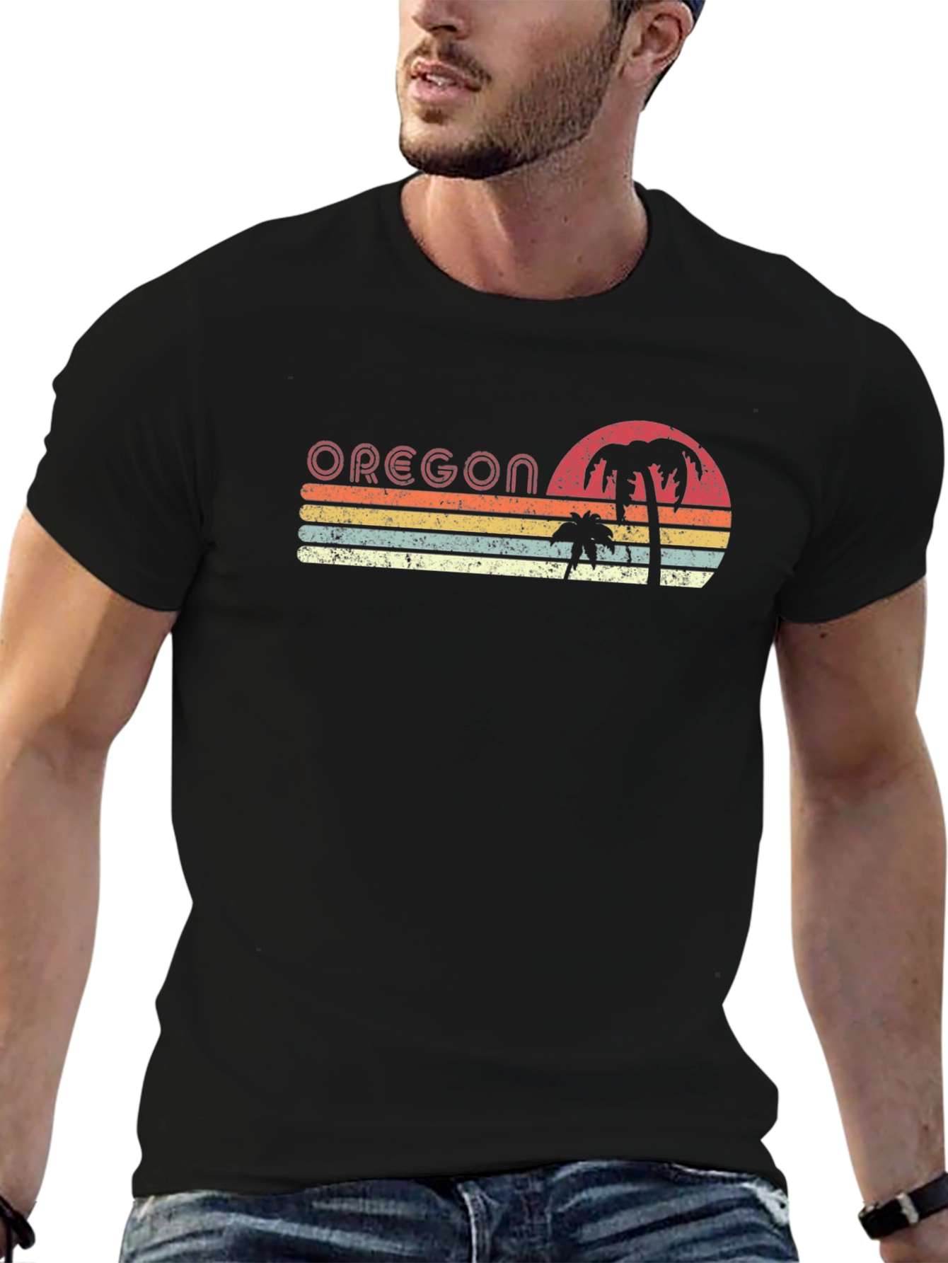 Oregon Retro Palm Tree T-Shirt