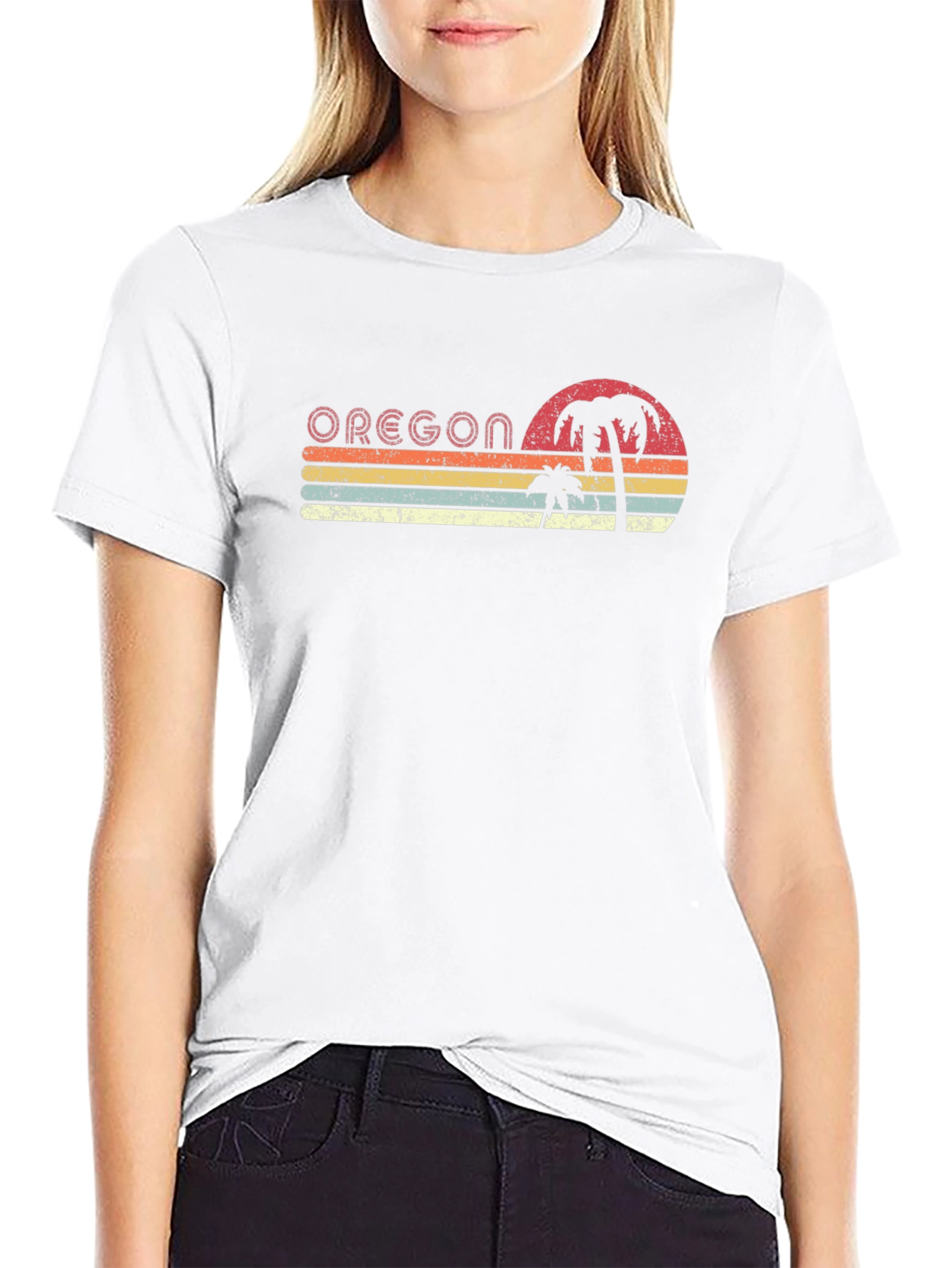 Oregon Retro Palm Tree T-Shirt