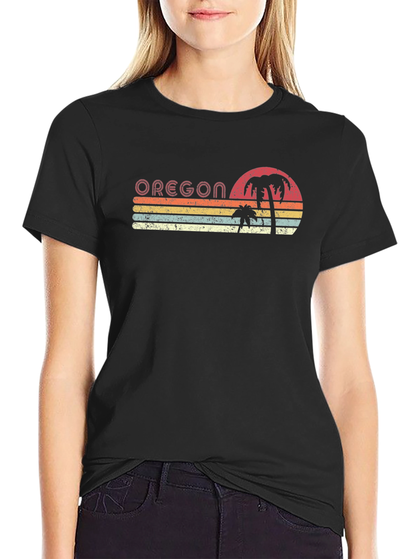 Oregon Retro Palm Tree T-Shirt