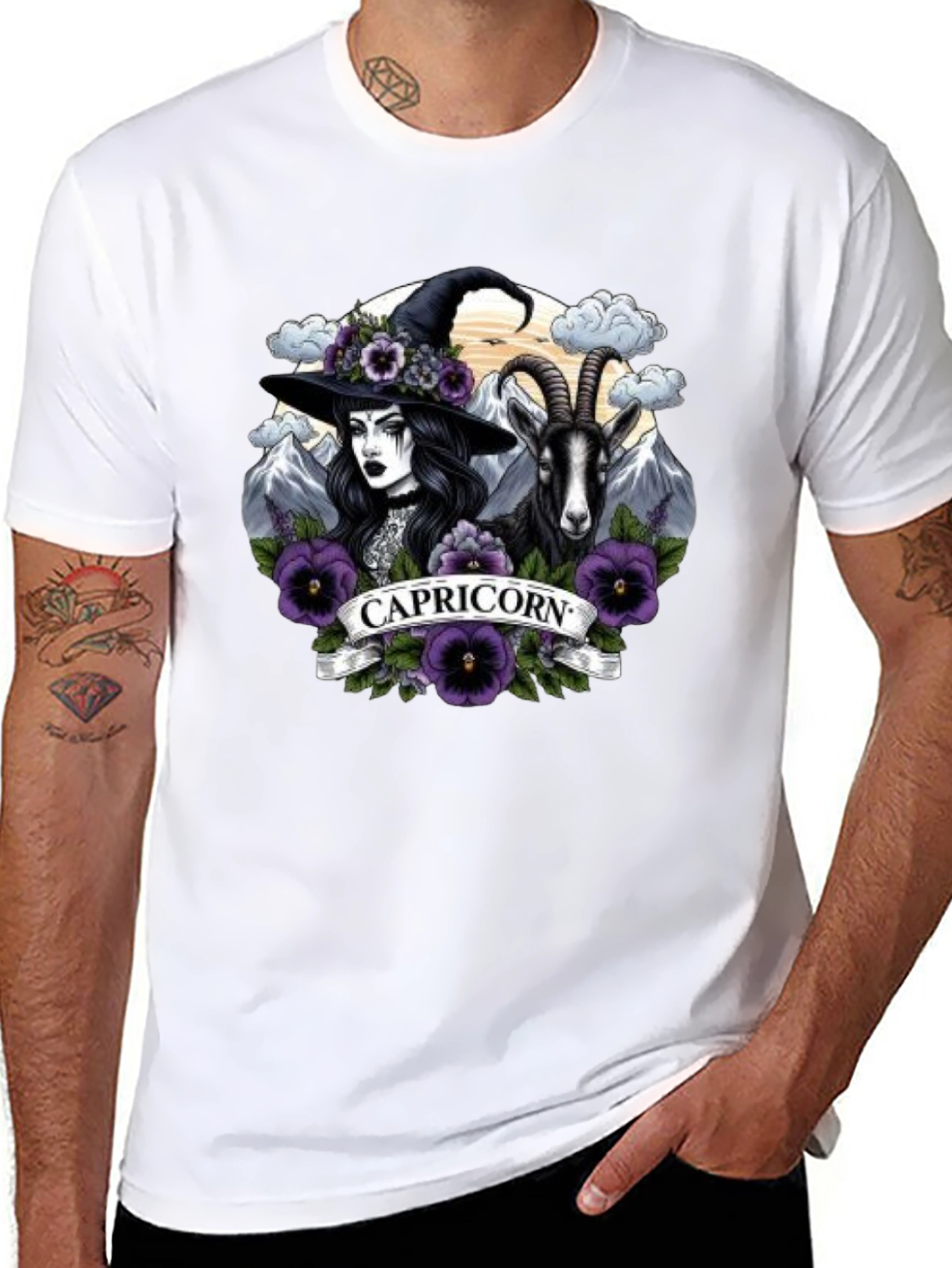 Capricorn Witch & Goat T-Shirt