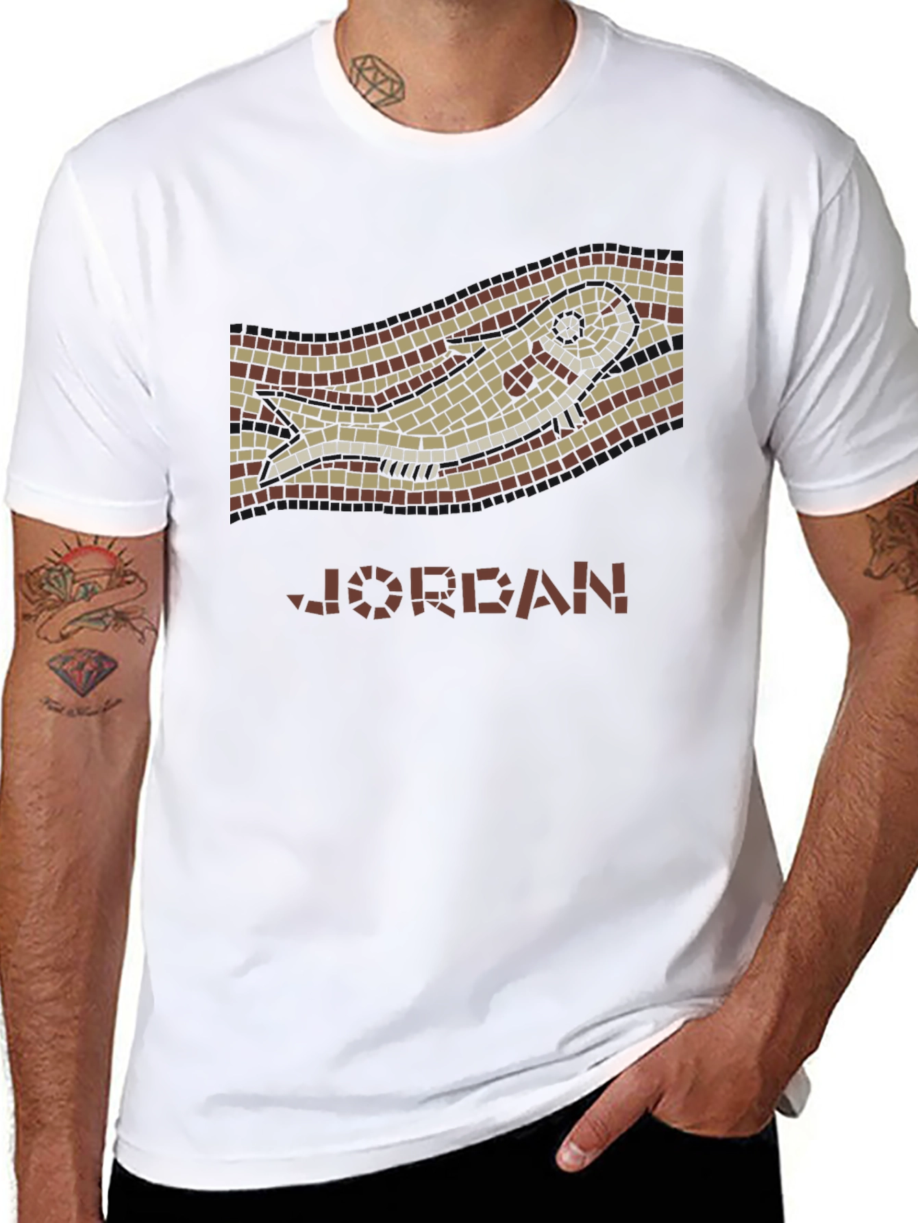 Mosaic Fish Graphic Tee - Jordan Style