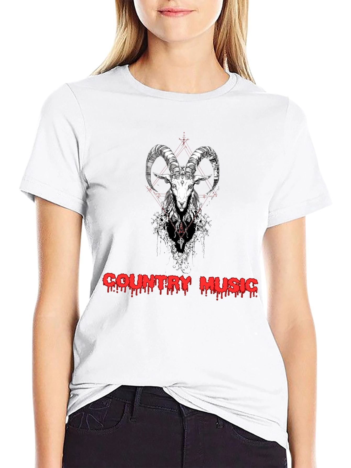 Country Music Goat Graphic T-Shirt