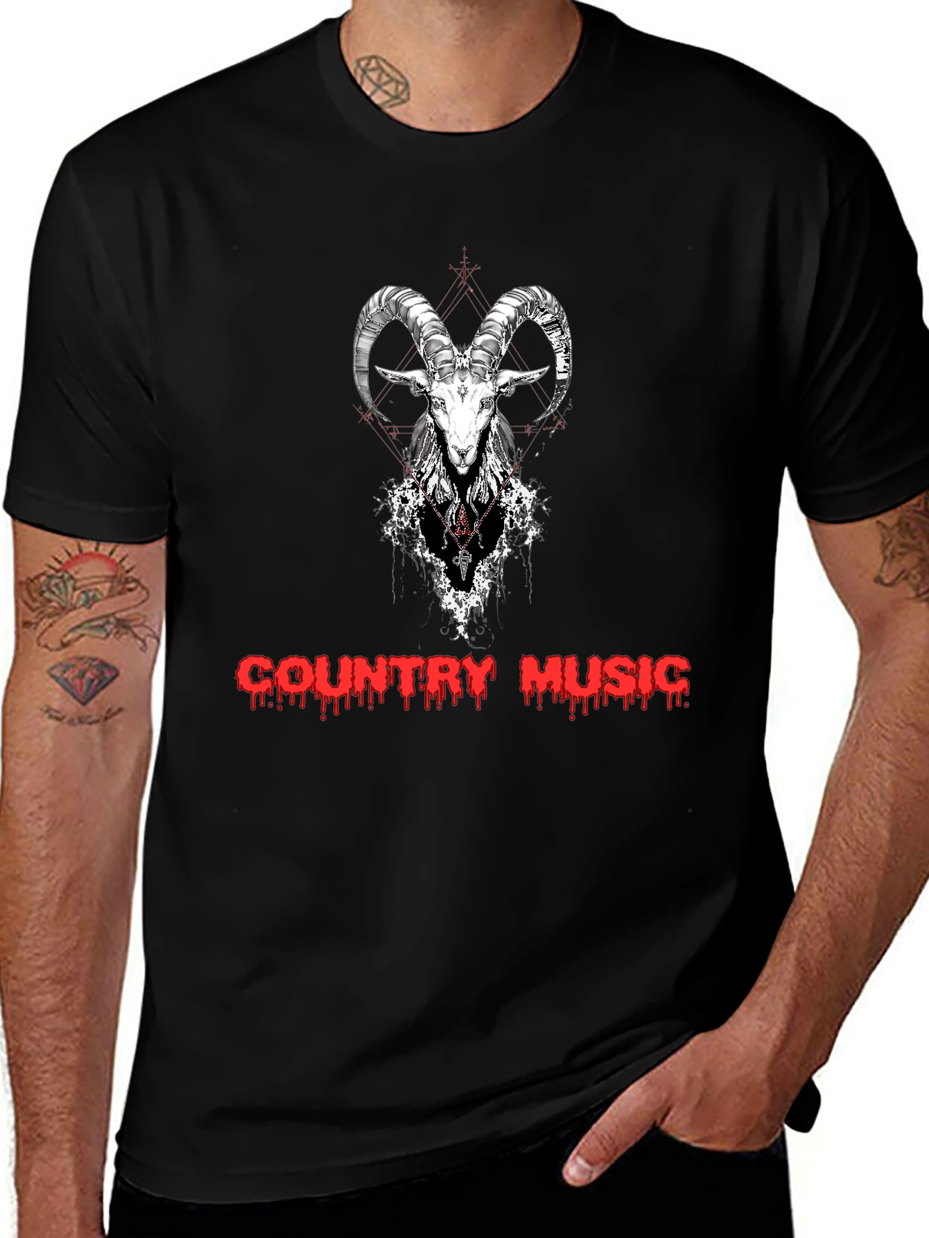 Country Music Goat Graphic T-Shirt