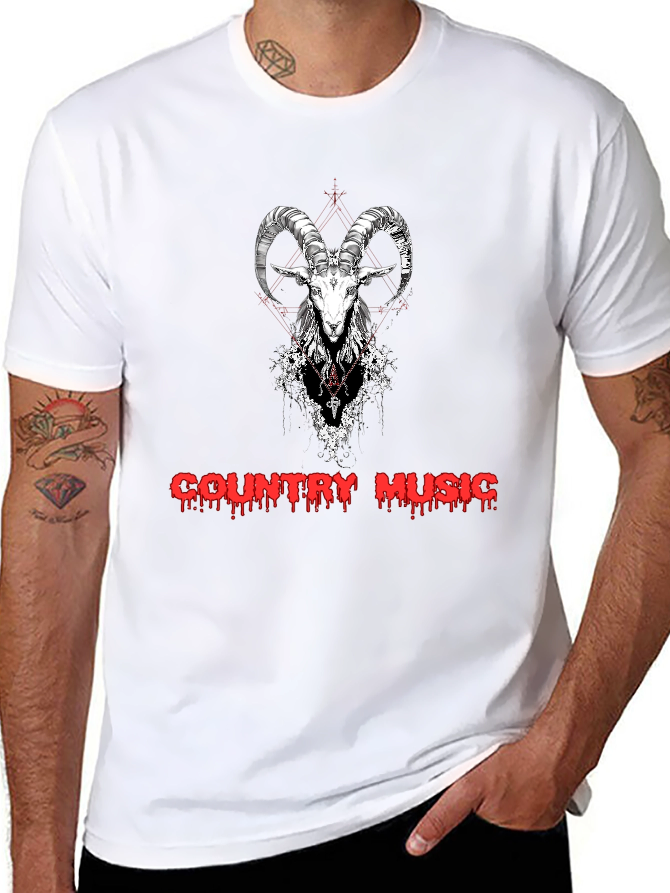 Country Music Goat Graphic T-Shirt
