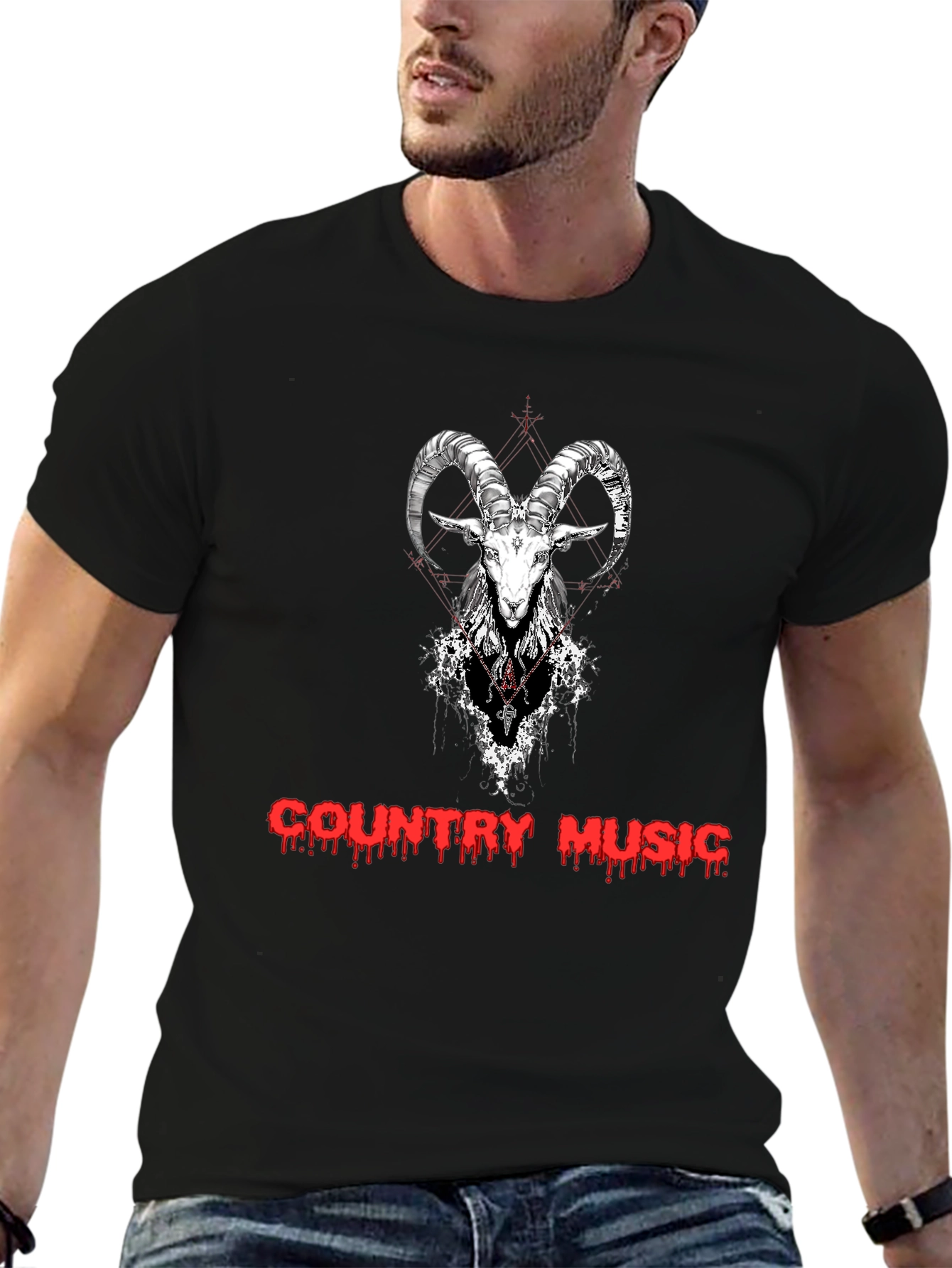 Country Music Goat Graphic T-Shirt